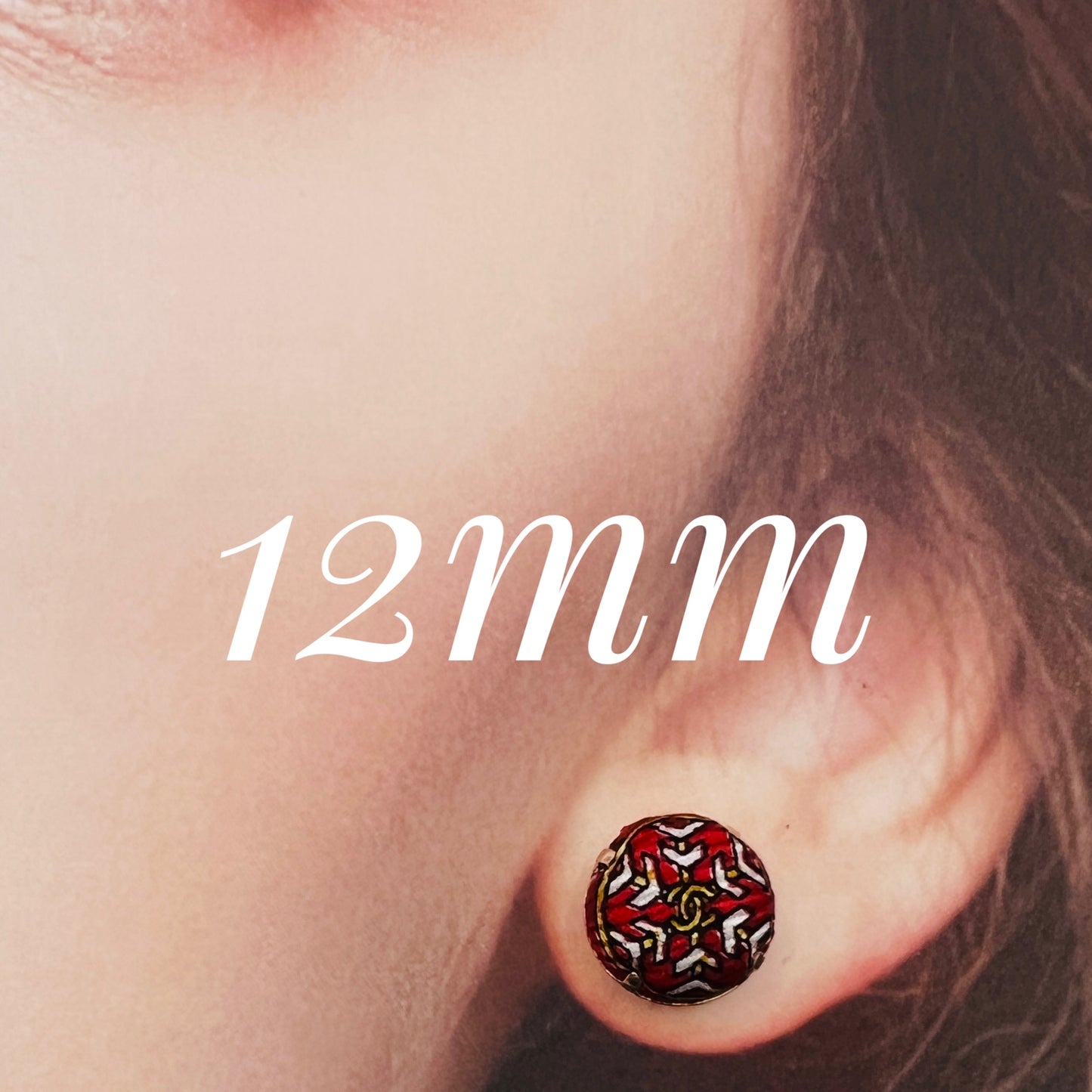 CC- christmas red & snowflake - CC logo CC083- earring