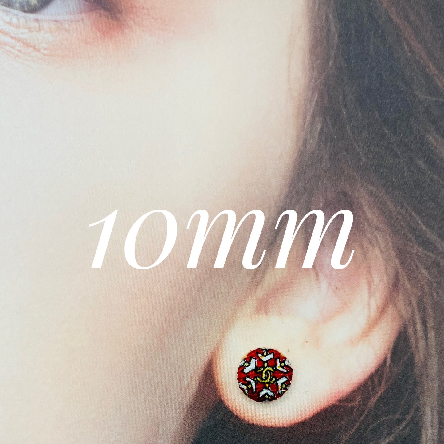 CC- christmas red & snowflake - CC logo CC083- earring
