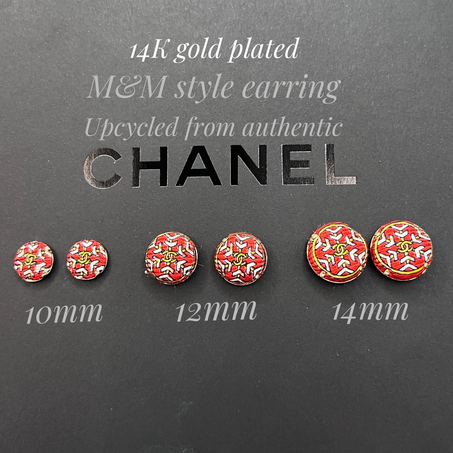CC- christmas red & snowflake - CC logo CC083- earring