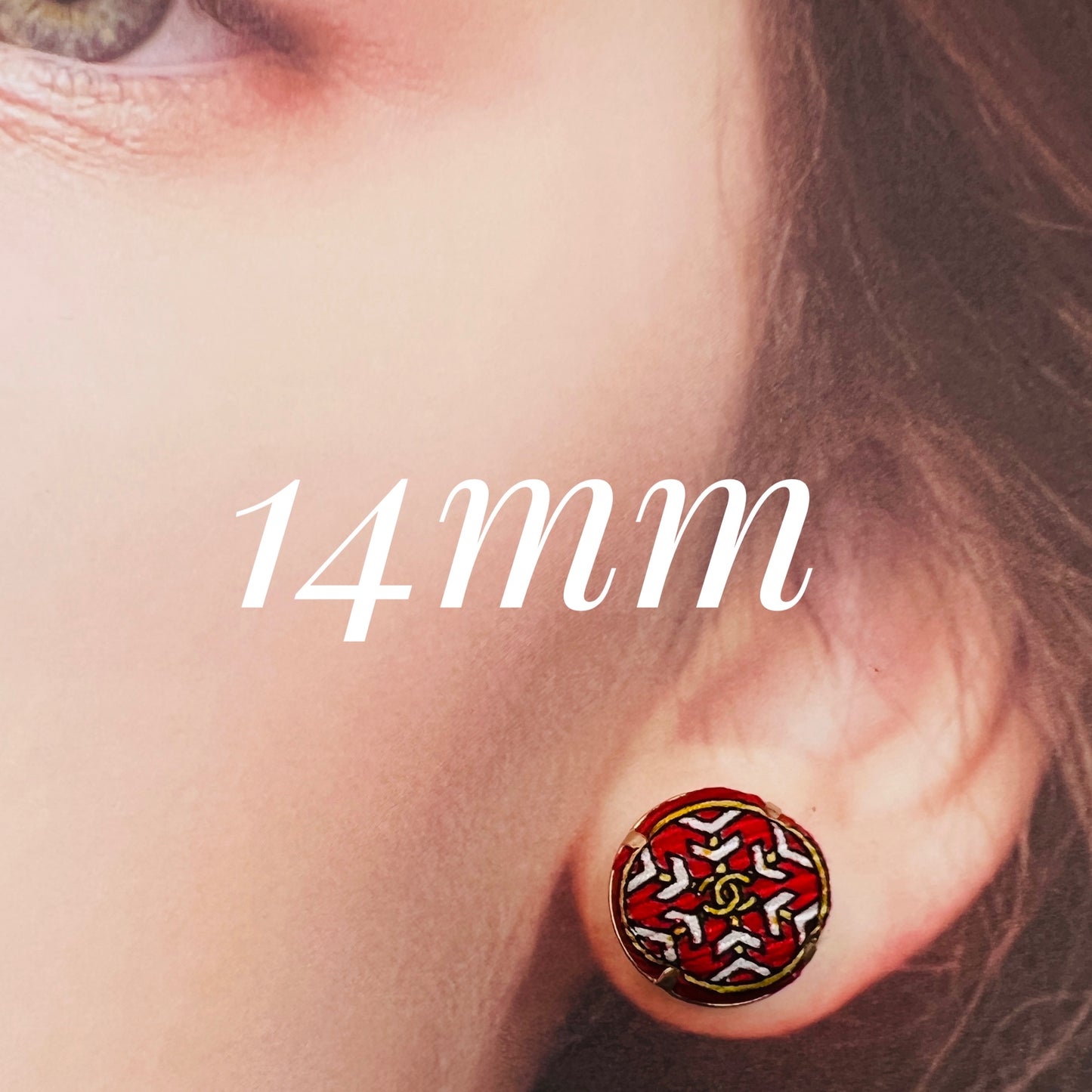 CC- christmas red & snowflake - CC logo CC083- earring