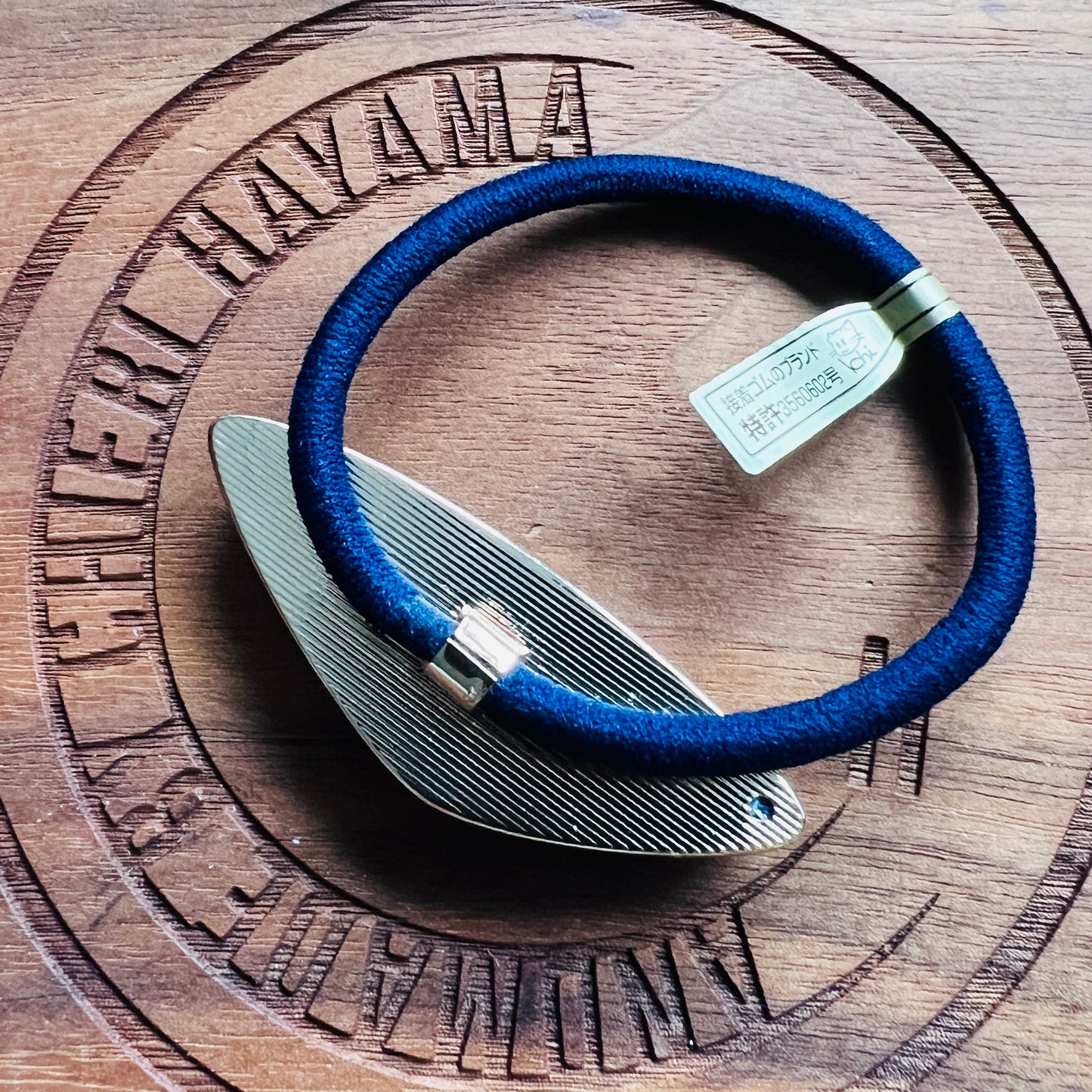 CC- blue jeans colour with light gold CC logo CC028- Hairband