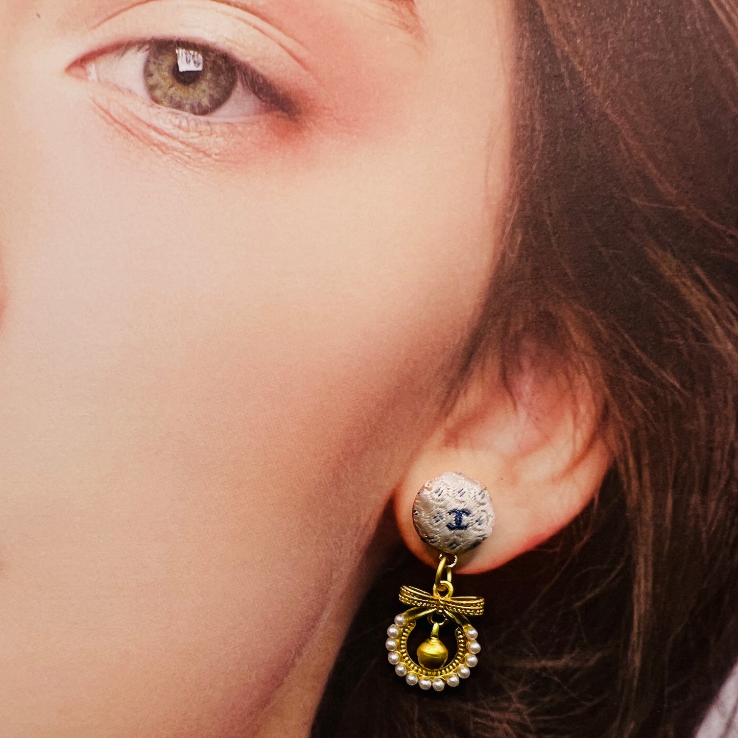 CC- Frozen mini CC monogram-CC082-earring