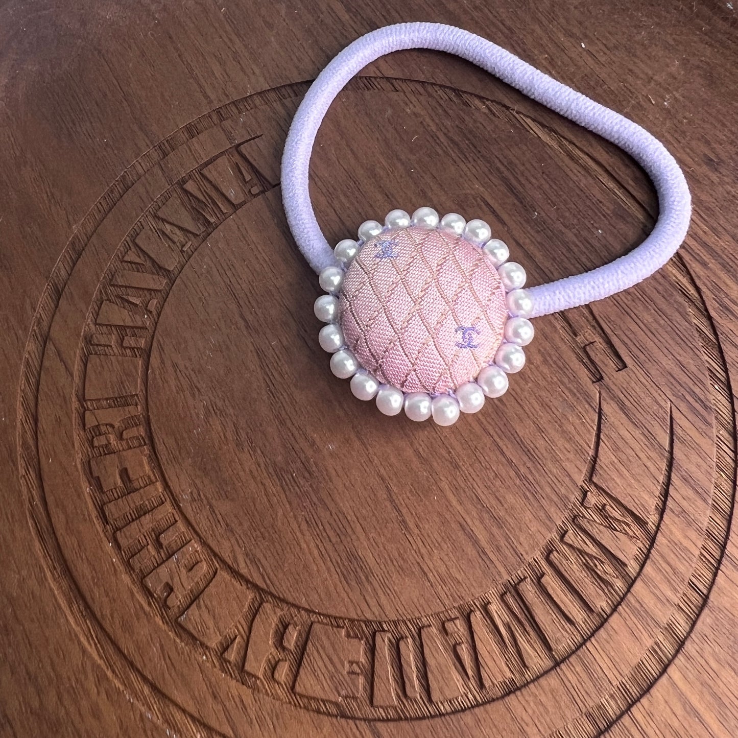 CC- Pink & lavender with CC logo- CC075- hairband
