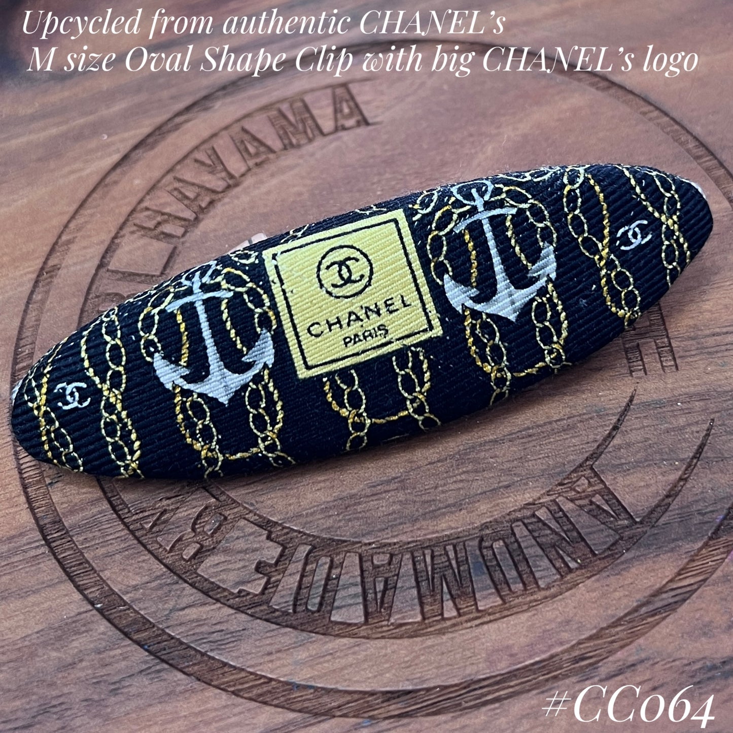 CC- Anchor with CC logo in black CC054- hairclip