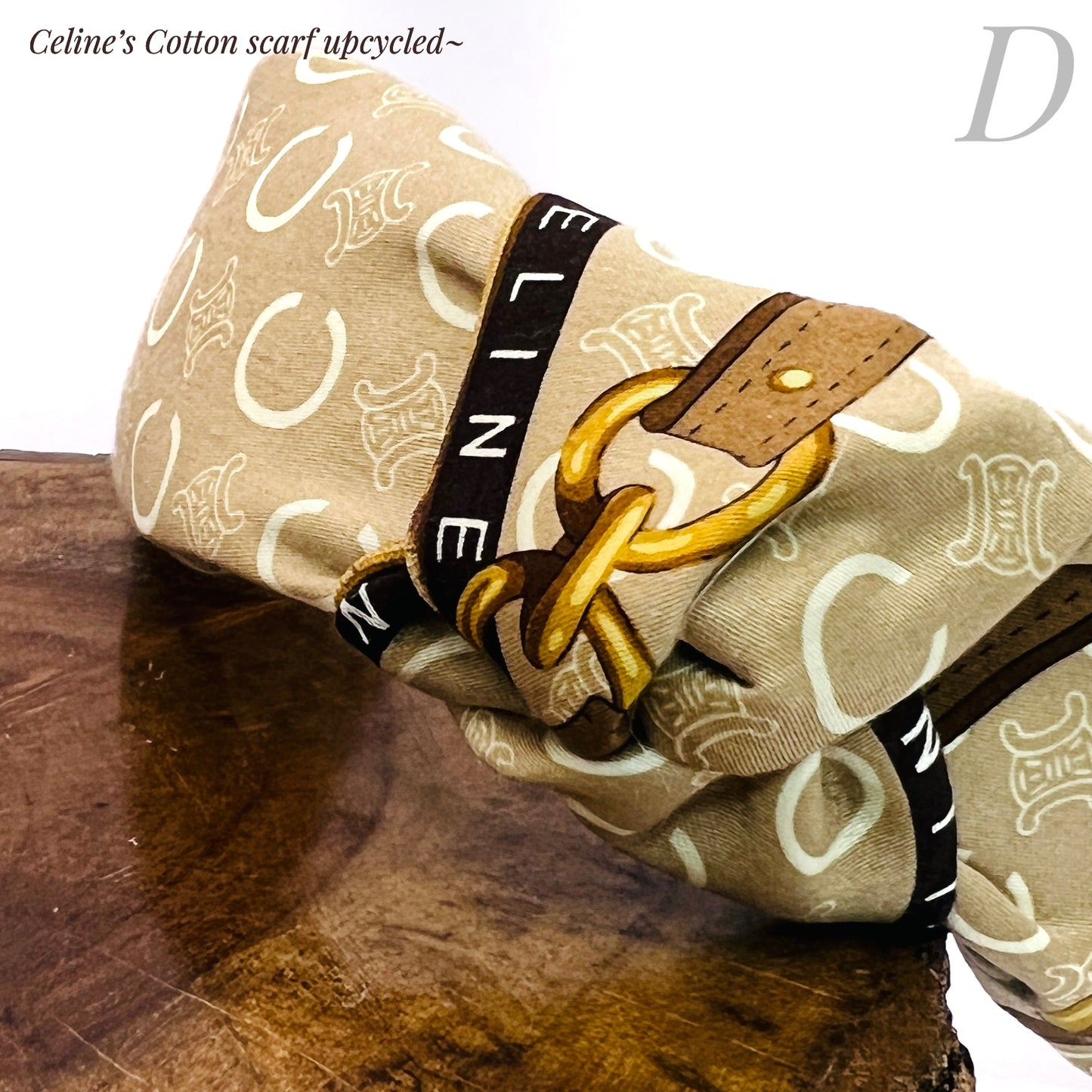 C-C beige classic monogram headband