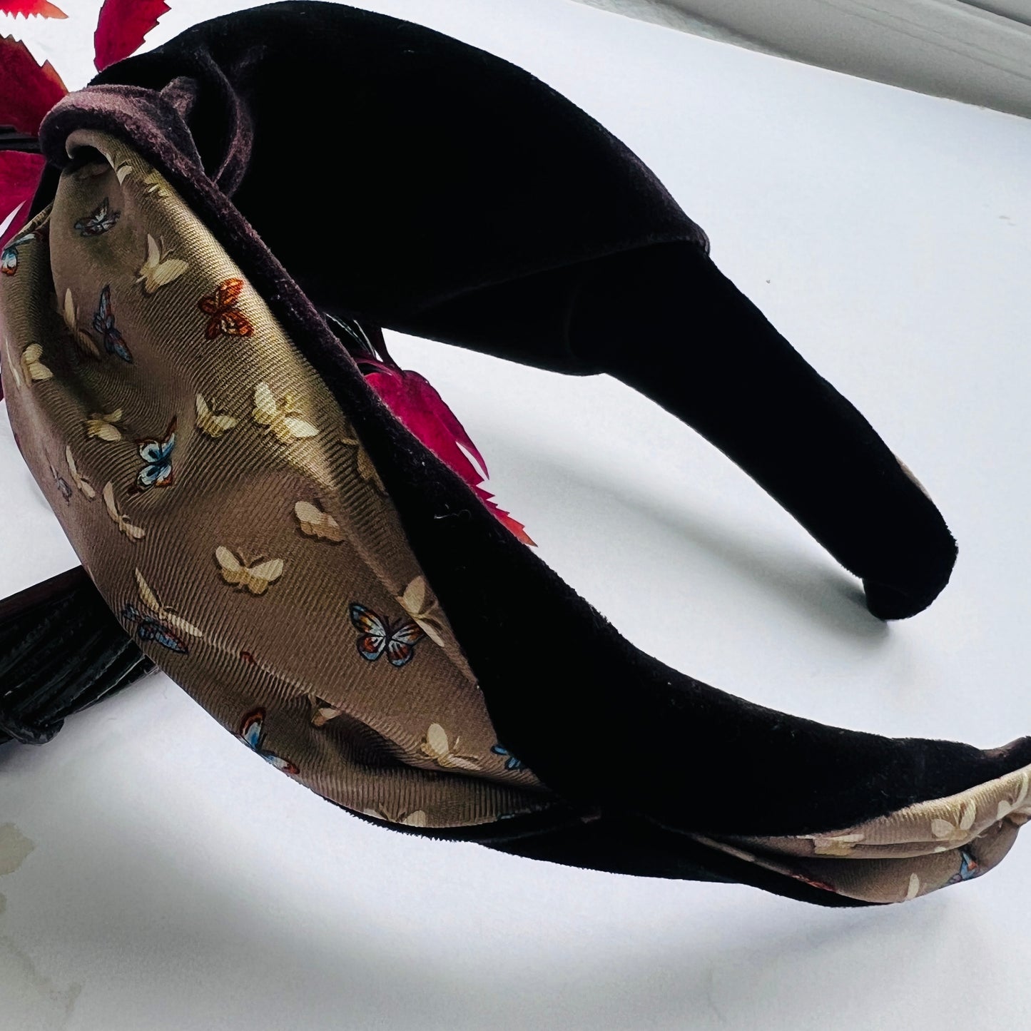 SF- beige butterfly SF004- winter Headband