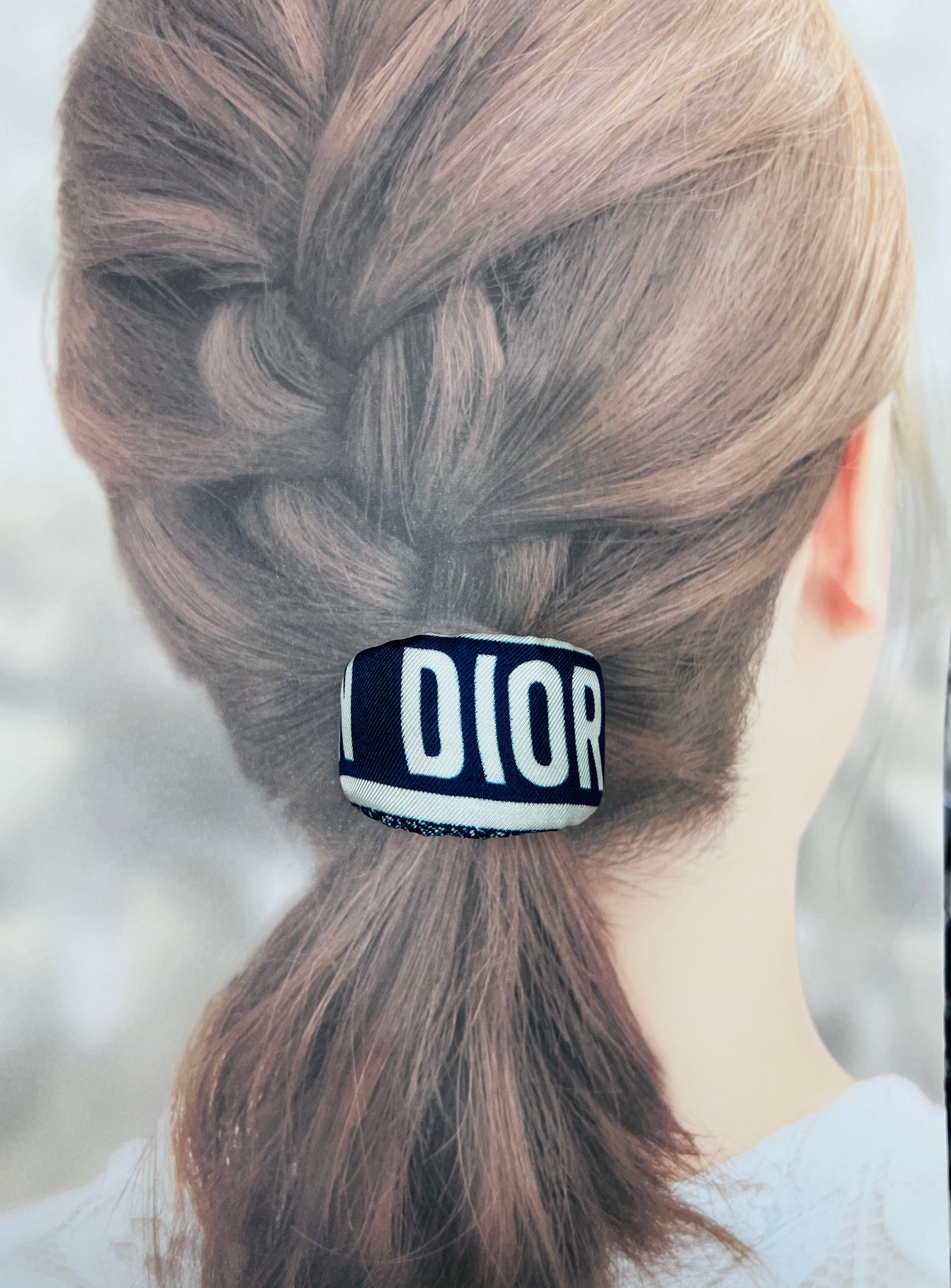 D-D dior logo Navy - arch shape hairband