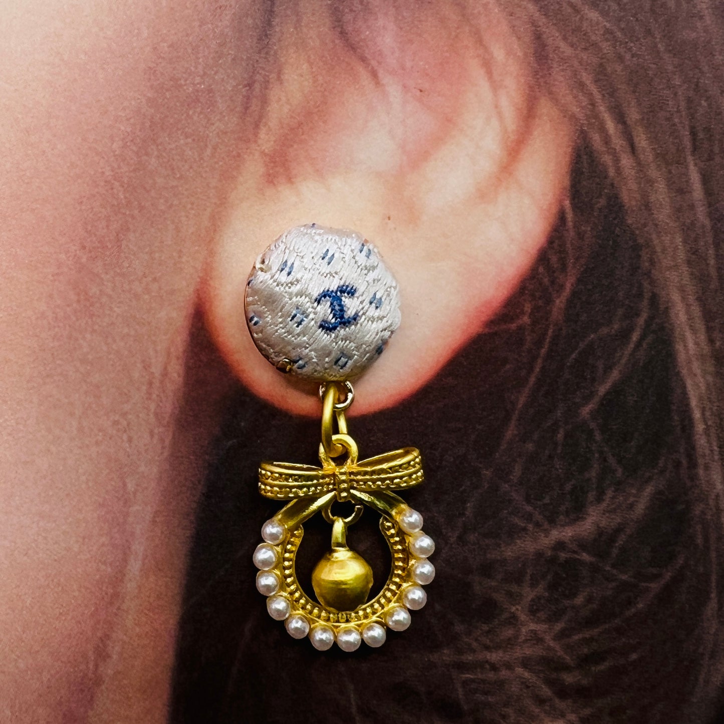 CC- Frozen mini CC monogram-CC082-earring