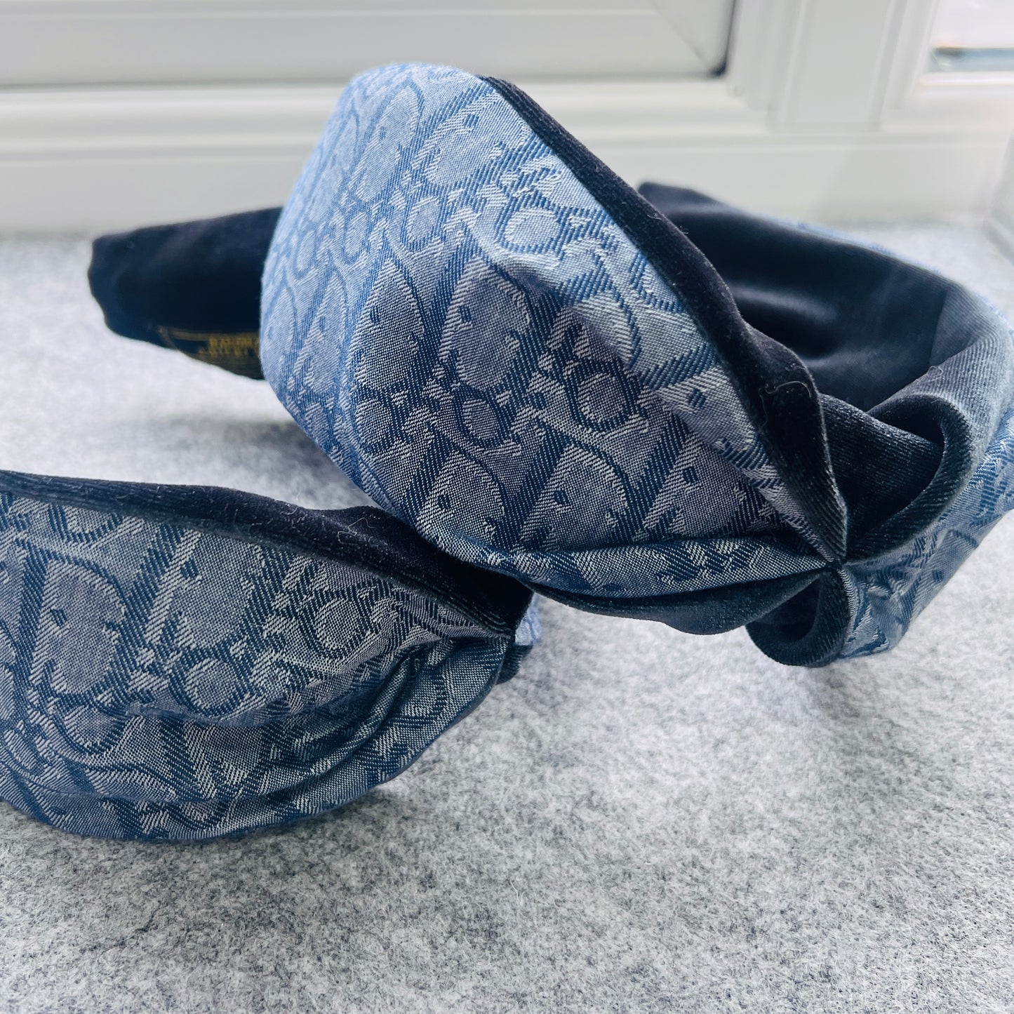 D-Dior navy monogram - winter Headband