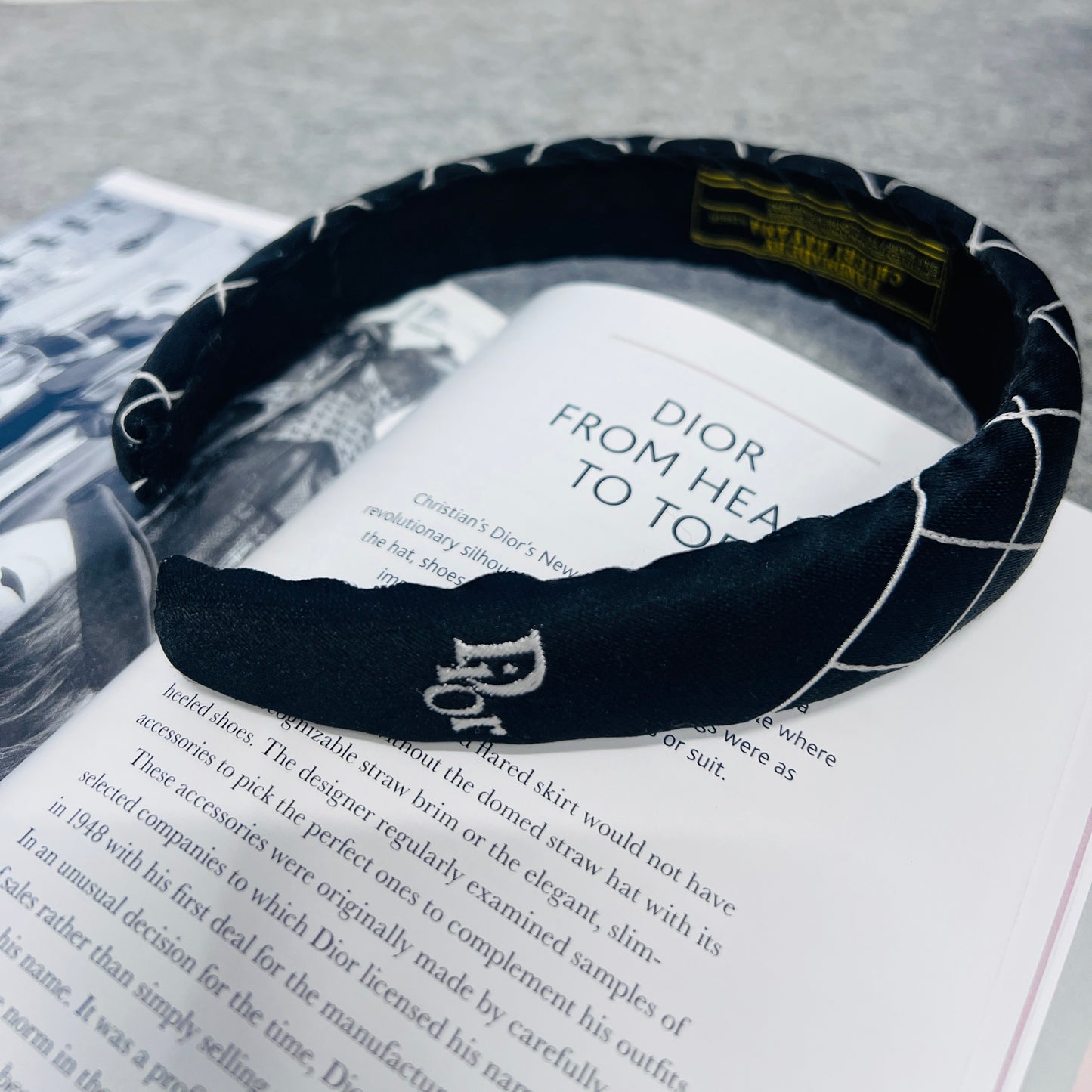 D-D dior classic black and white - headband