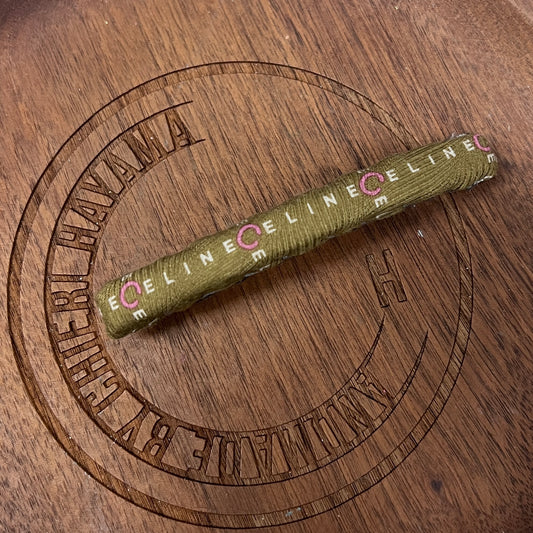 C-C Celine upcycled - green hairclip