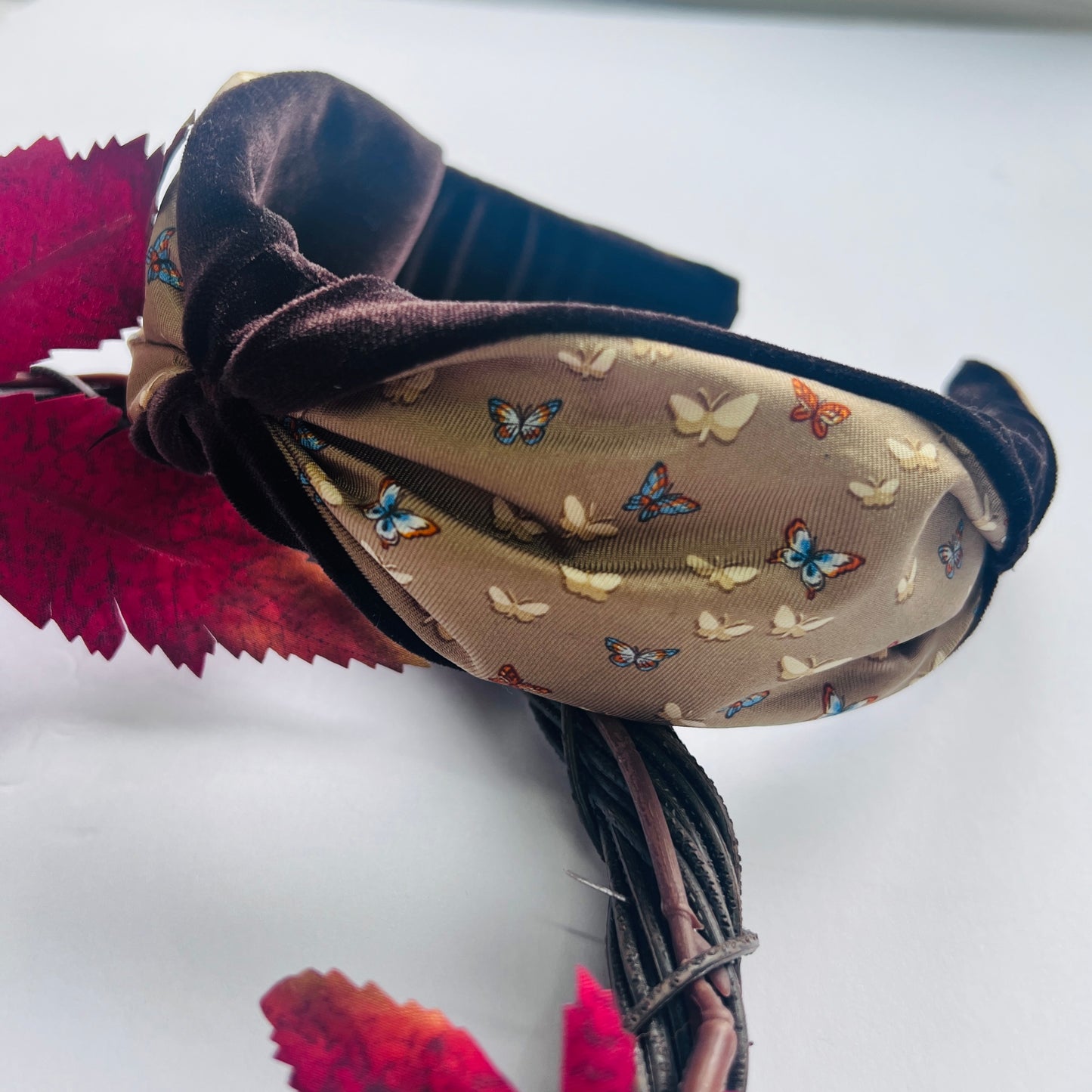 SF- beige butterfly SF004- winter Headband