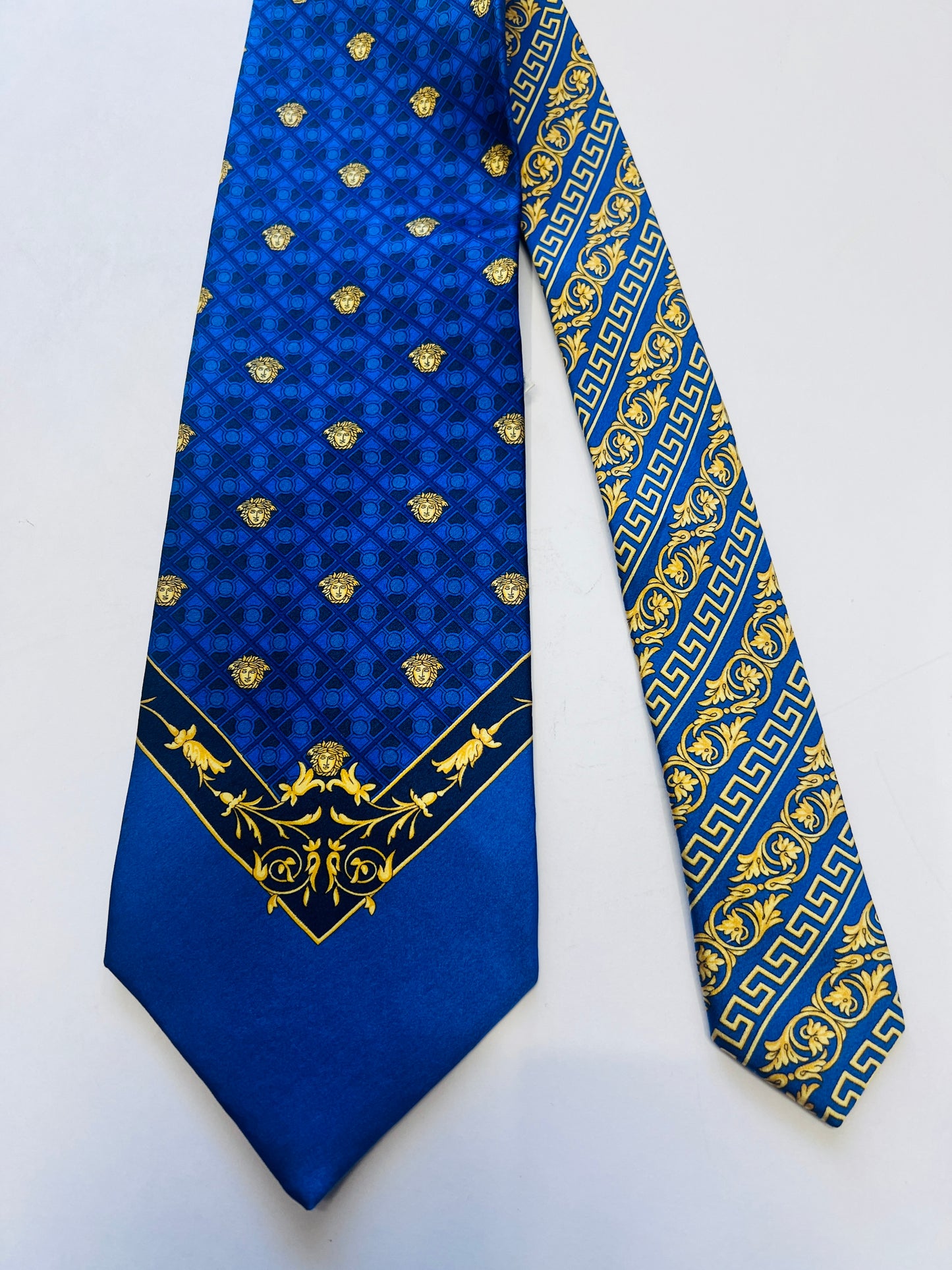Versace royal blue & gold classic Knot headband