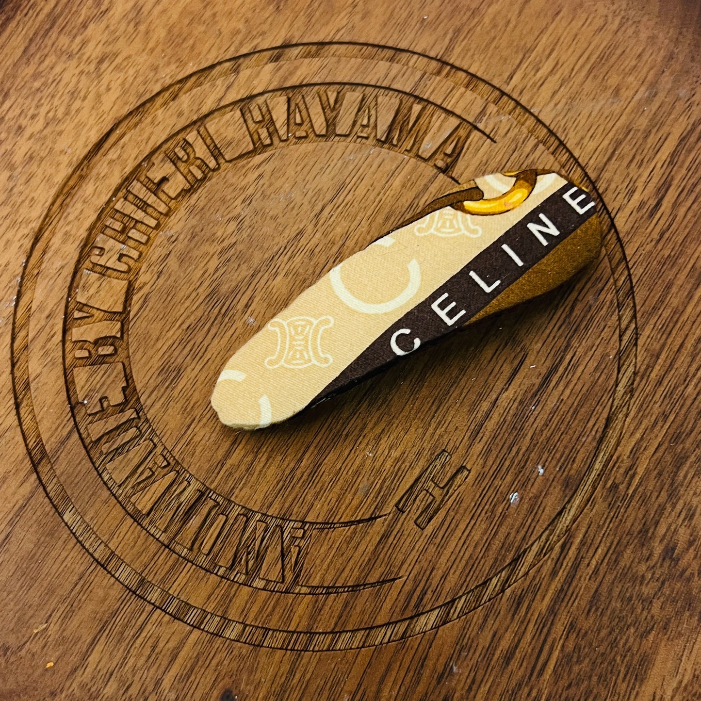 C-C celine upcycled classic monogram Korean girl hair clip