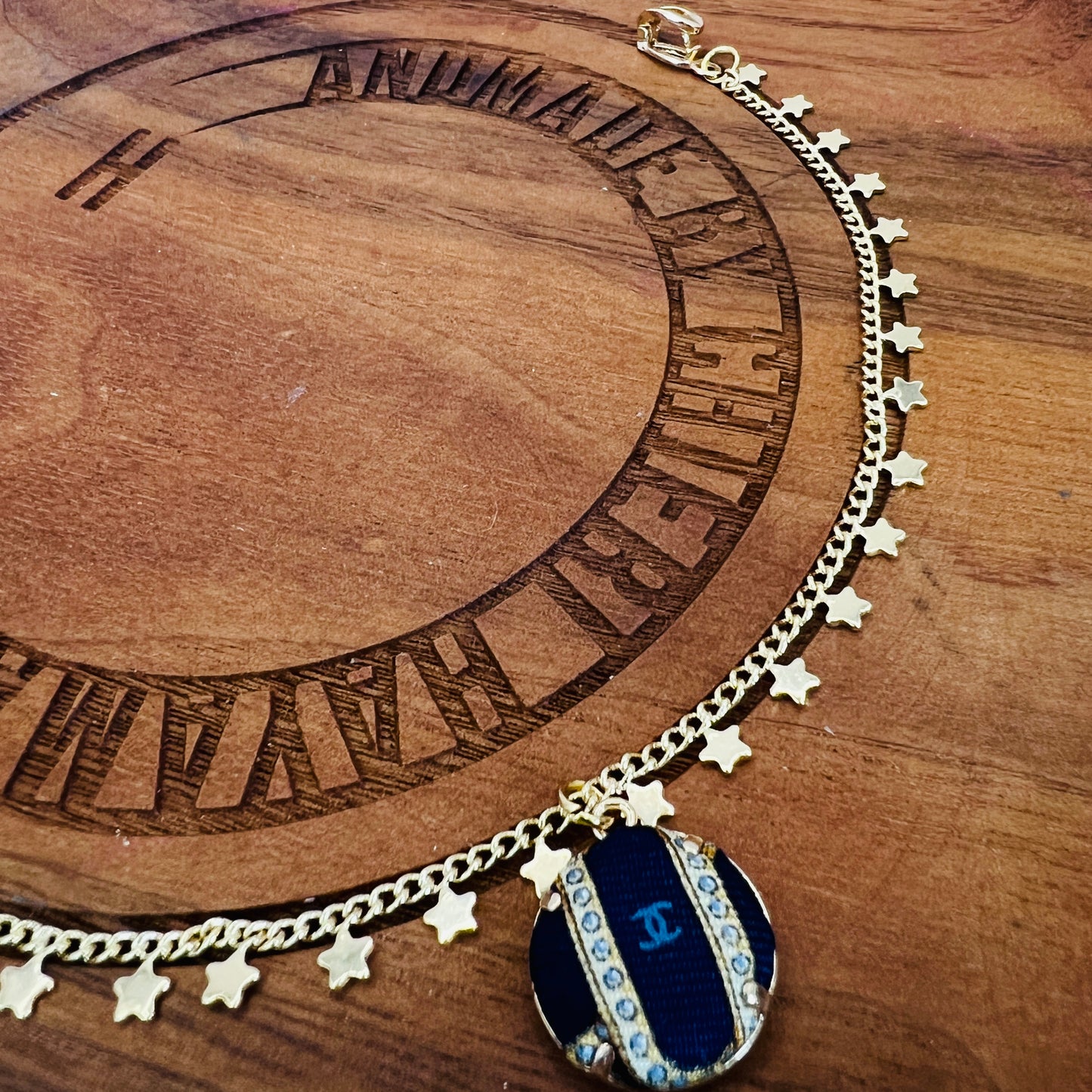 CC- Dark navy & diamond chains - CC071- bracelet