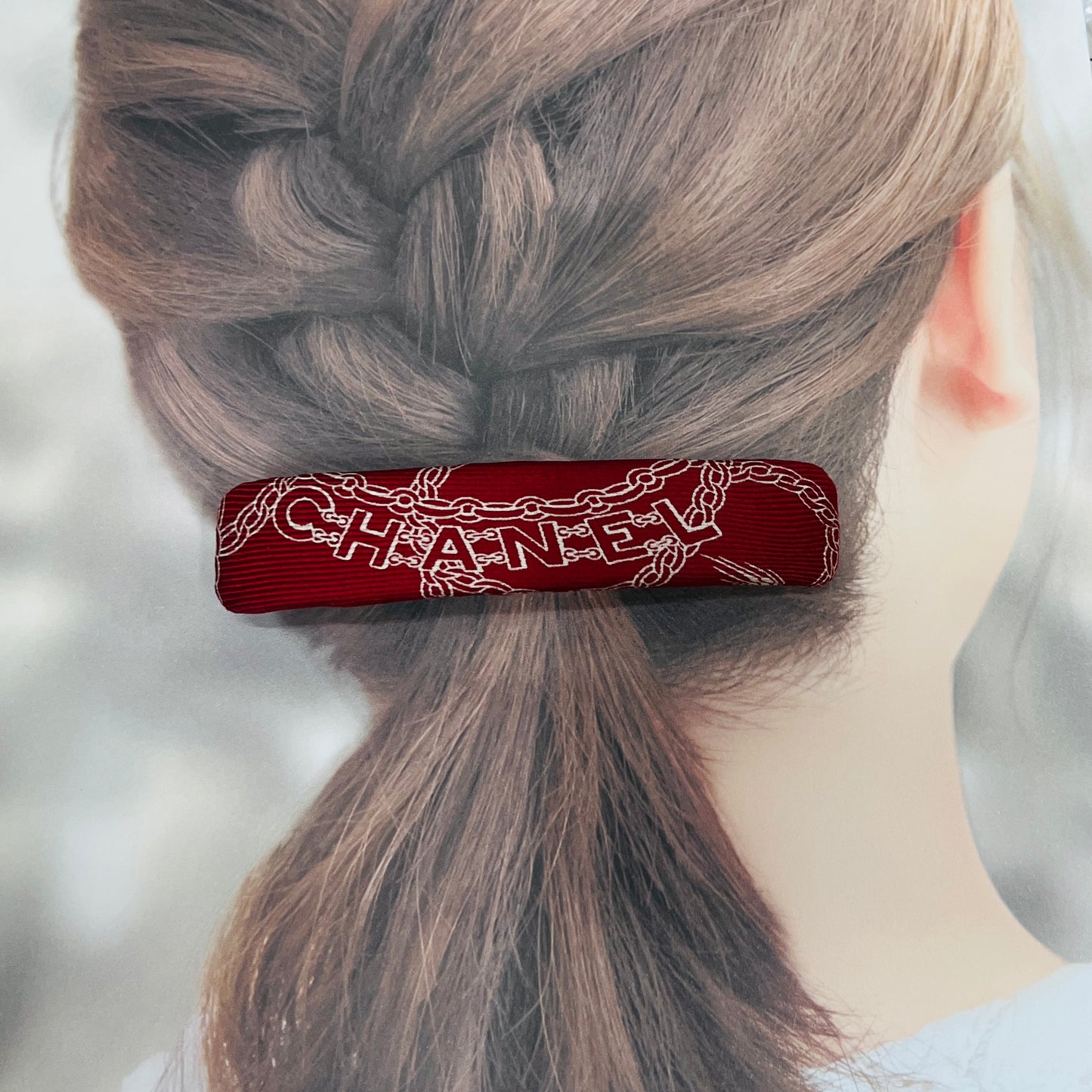 CC- Red Camellias- CC046- Hair Clip