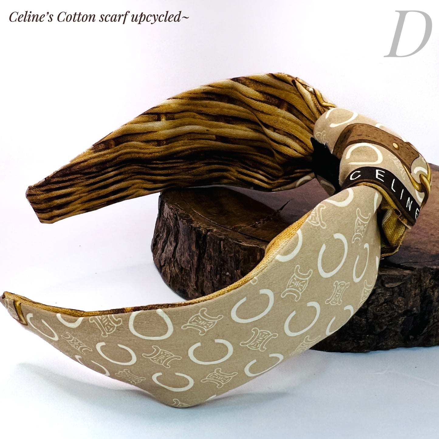 C-C beige classic monogram headband