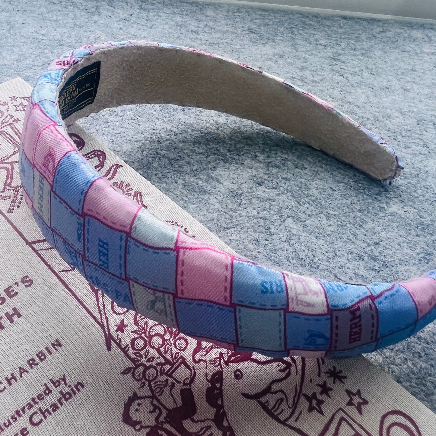 H-H icons Ribbons- HA- Baby Pink & Blue - Headband