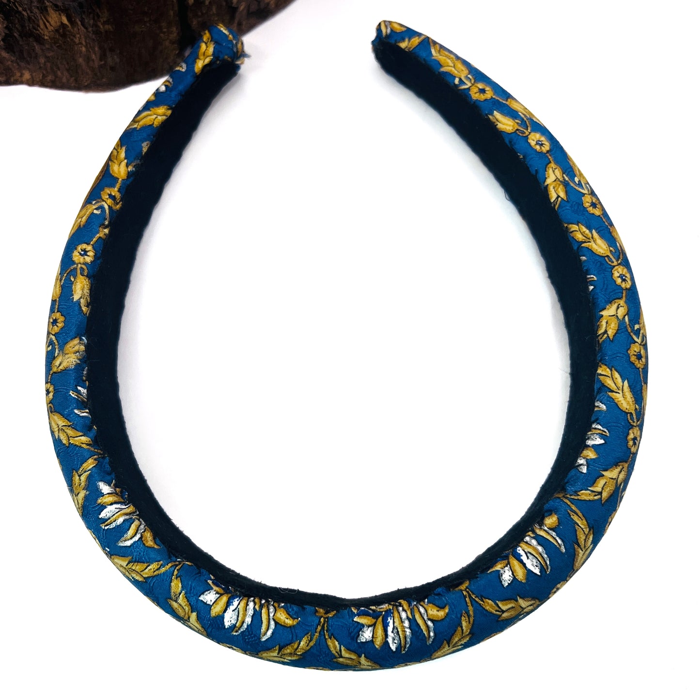 D-Dior oval logo pacific blue & roasted pecan colour headband