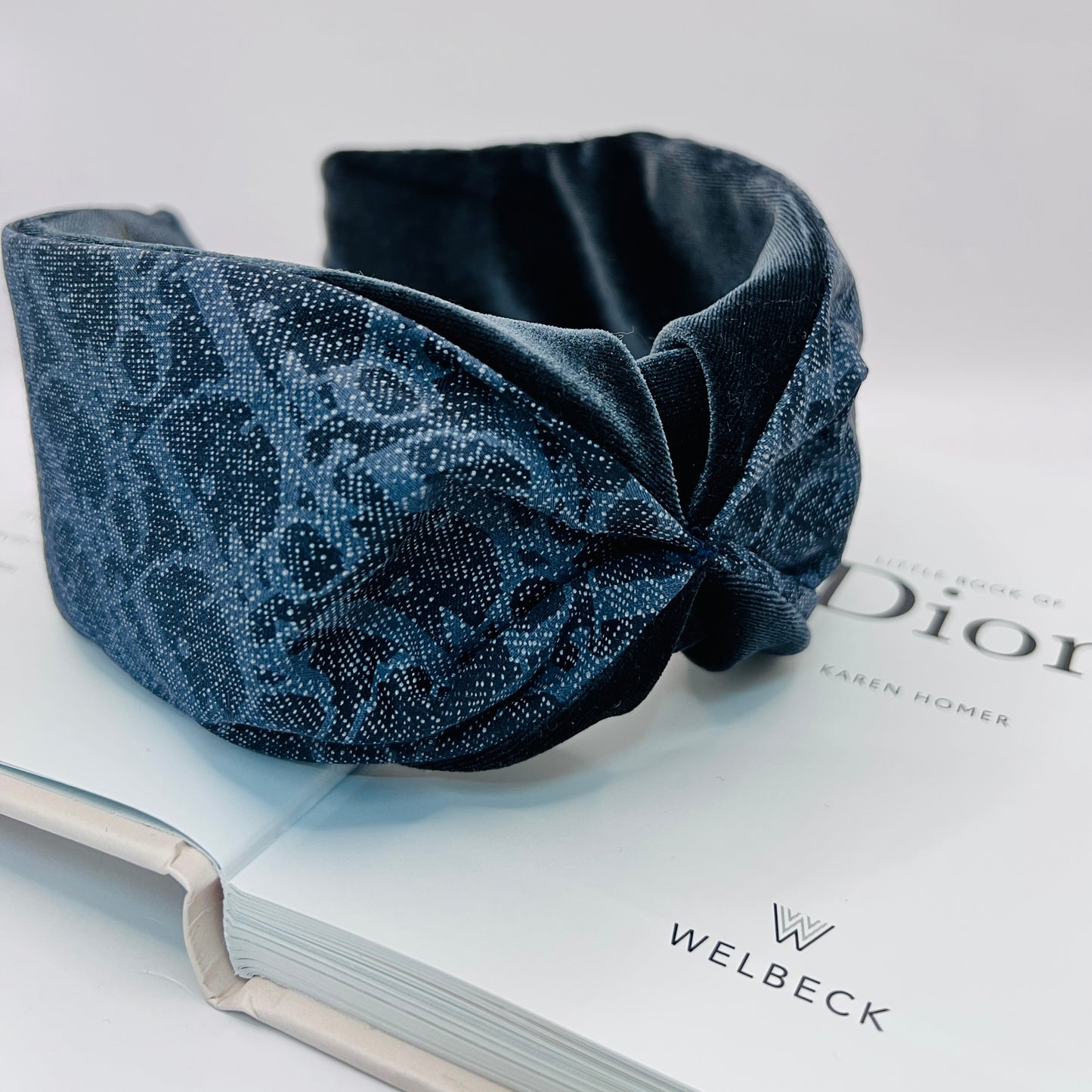 D-Dior navy monogram - winter Headband