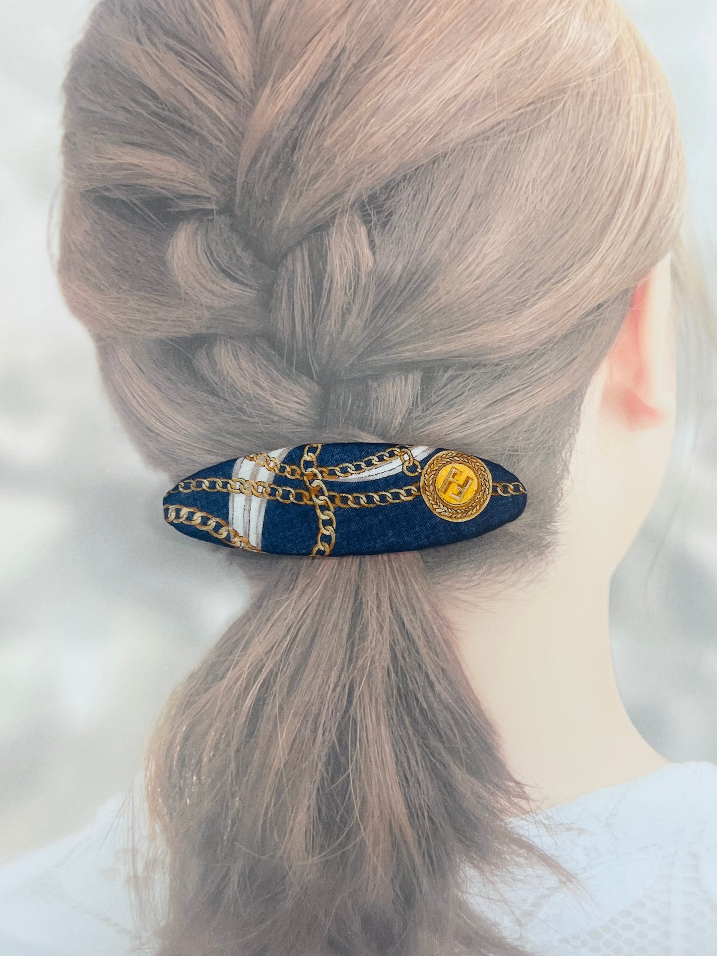 FF- fendi upcycled hairclip
