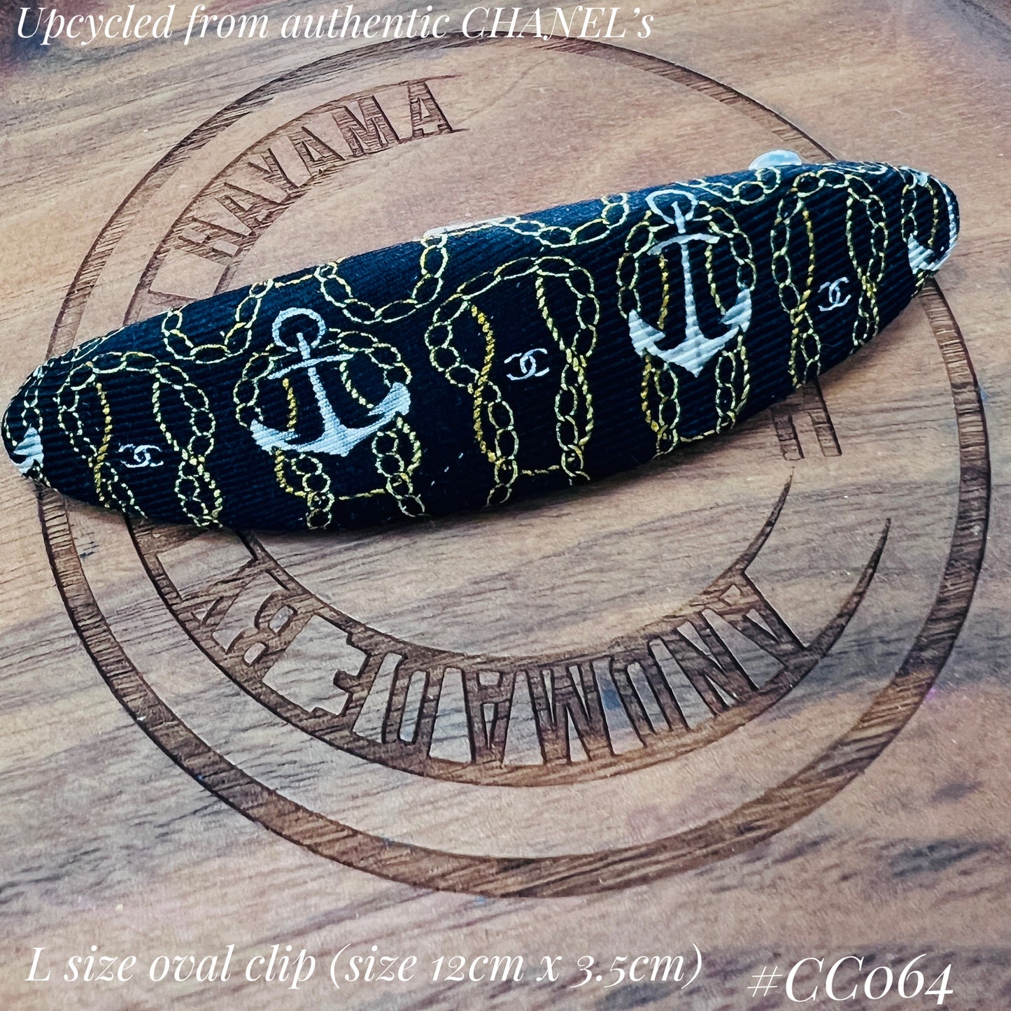 CC- Anchor with CC logo in black CC054- hairclip
