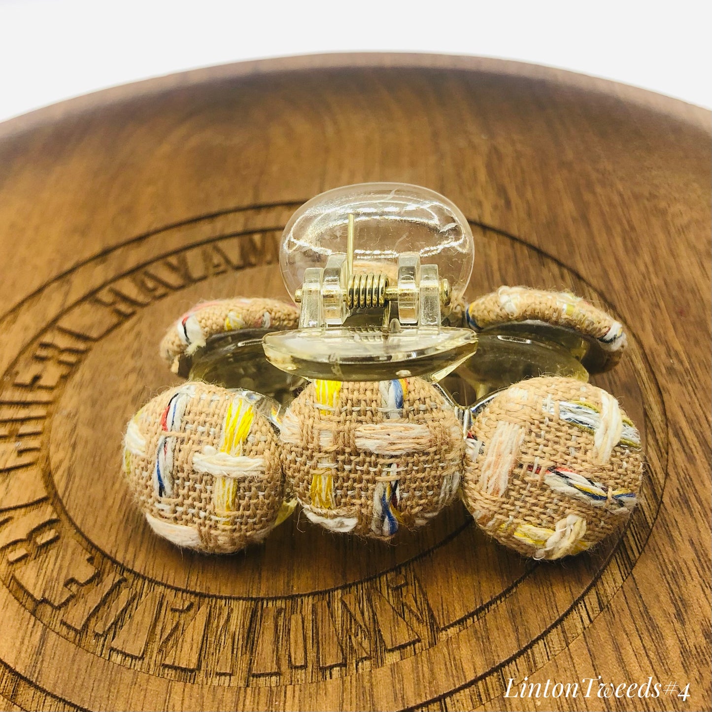 Handmade Linton Tweeds - 6 coins hairclip
