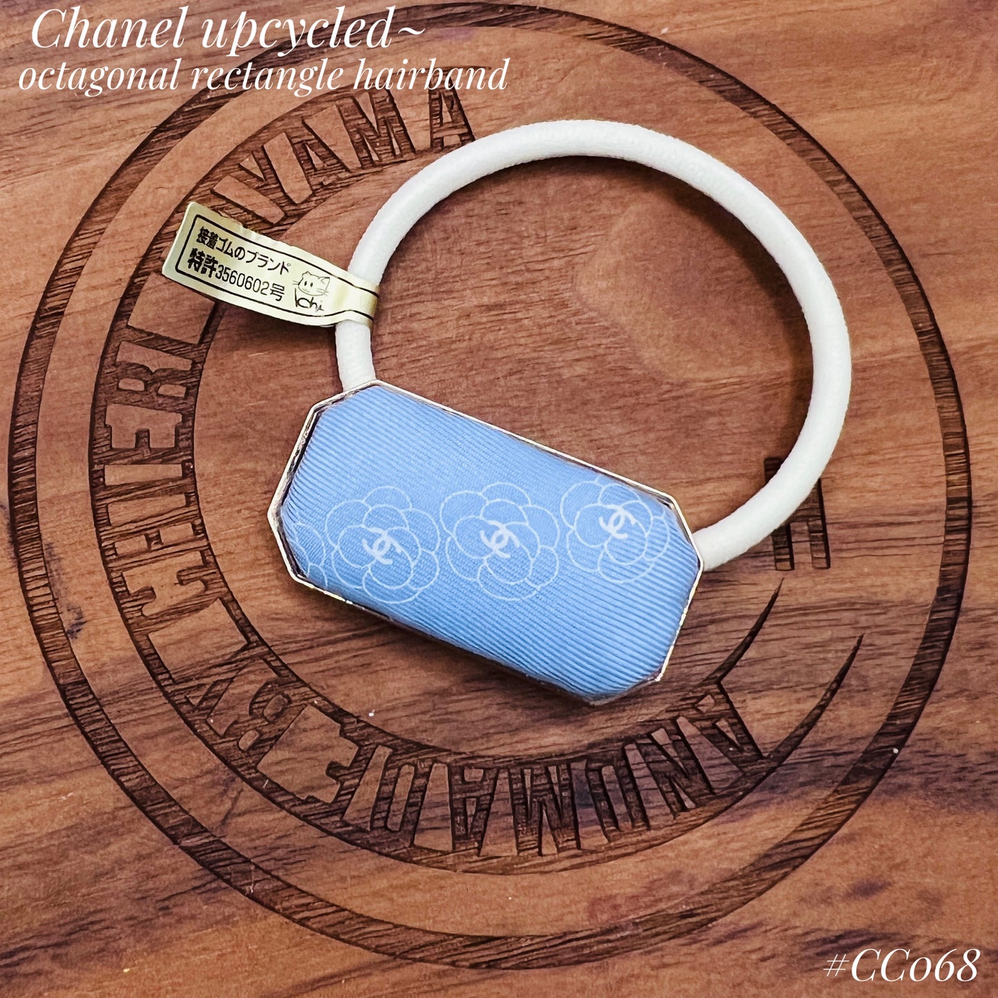 CC- Cinderella Blue Camellias with CC logo CC068- hairband