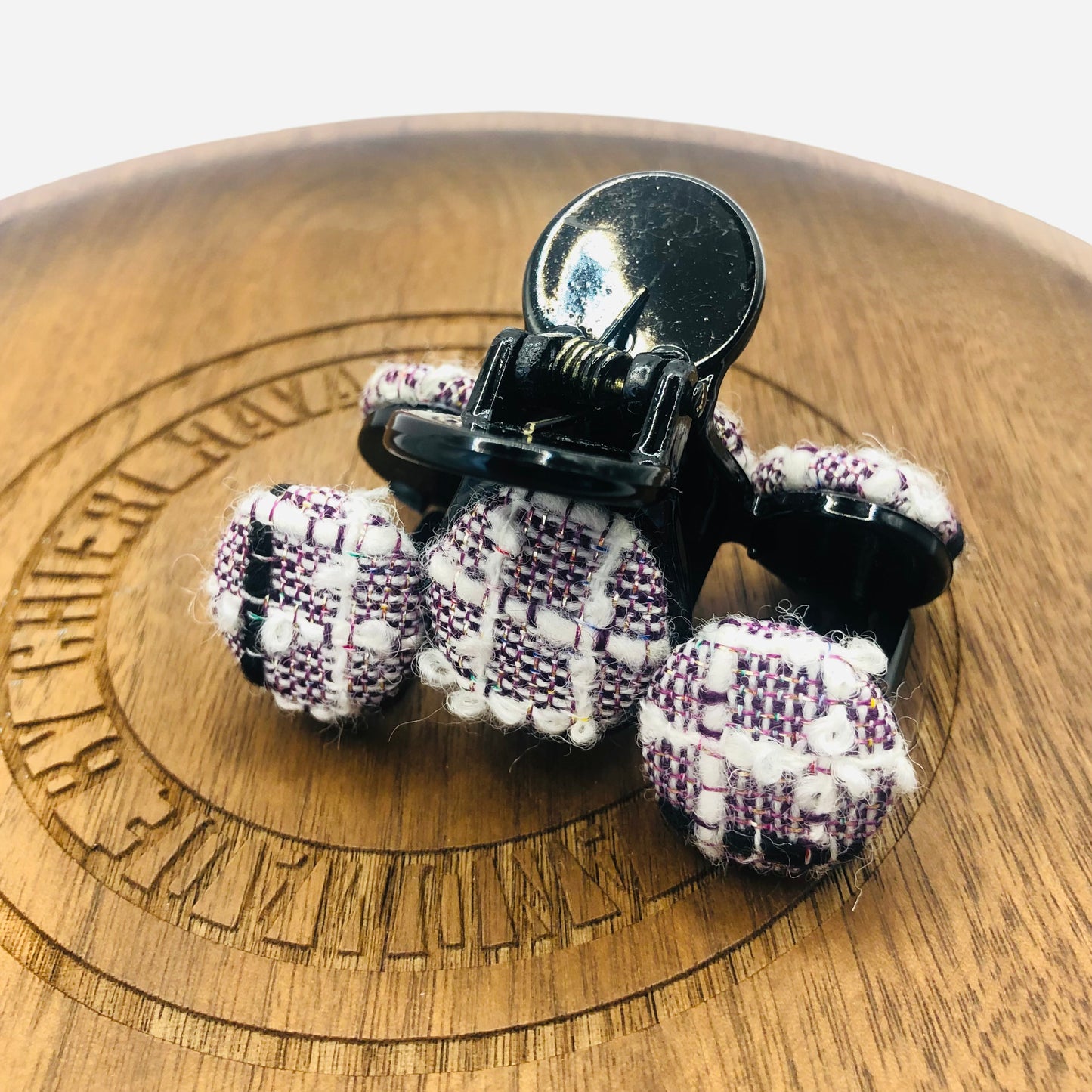 Handmade Linton Tweeds - 6 coins hairclip