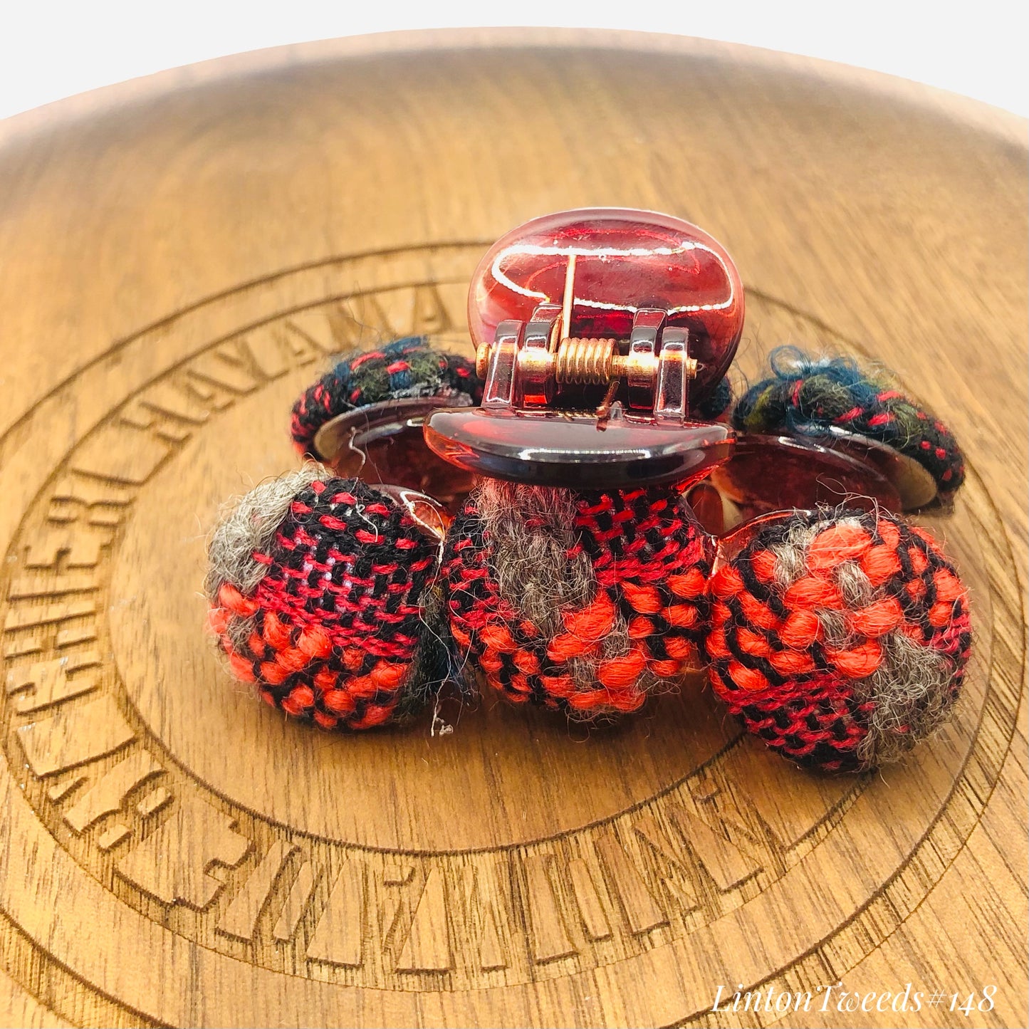 Handmade Linton Tweeds - 6 coins hairclip