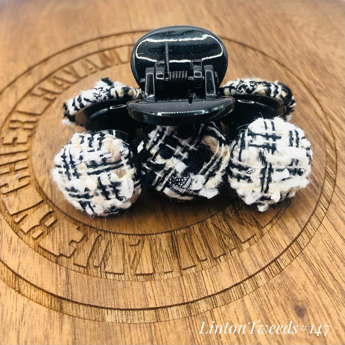 Handmade Linton Tweeds - 6 coins hairclip