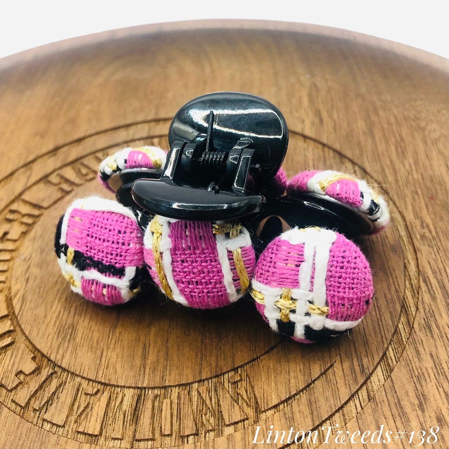 Handmade Linton Tweeds - 6 coins hairclip