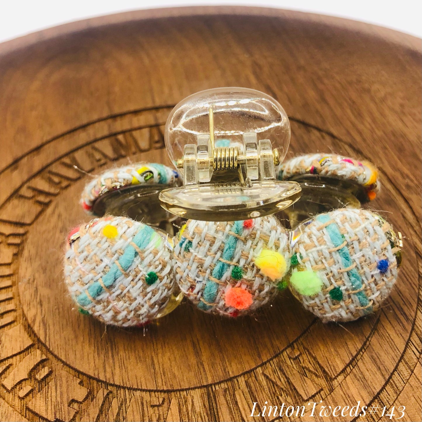 Handmade Linton Tweeds - 6 coins hairclip