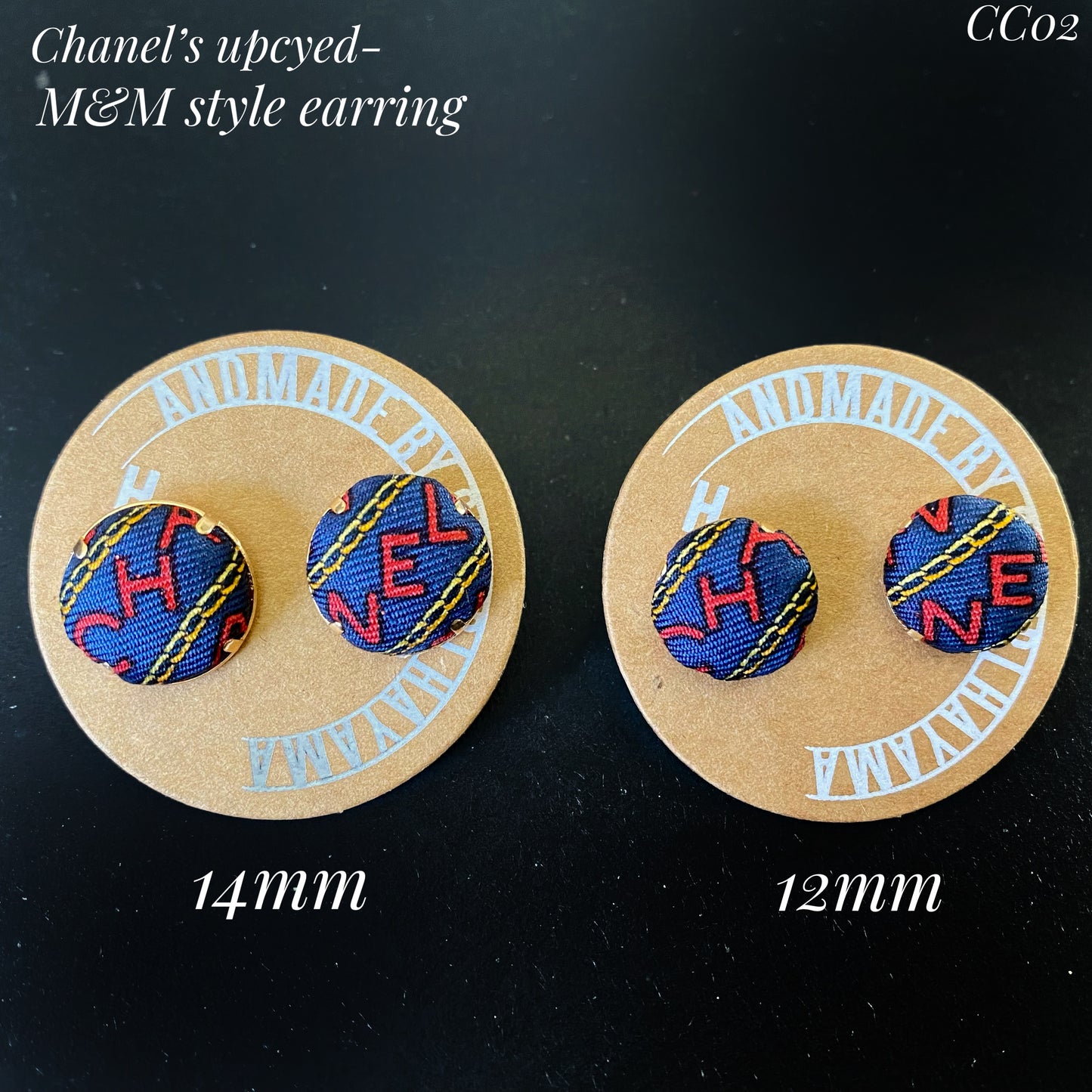 CC- M&M style pin earring