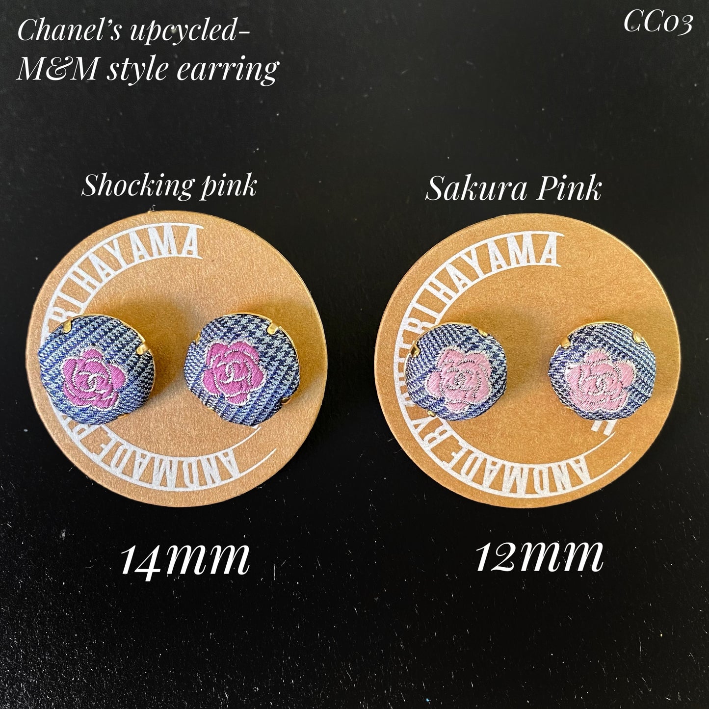 CC- M&M style pin earring