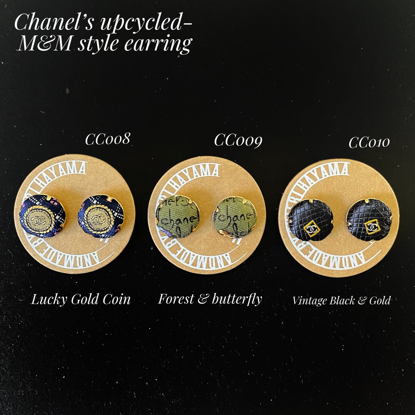 CC- M&M style pin earring