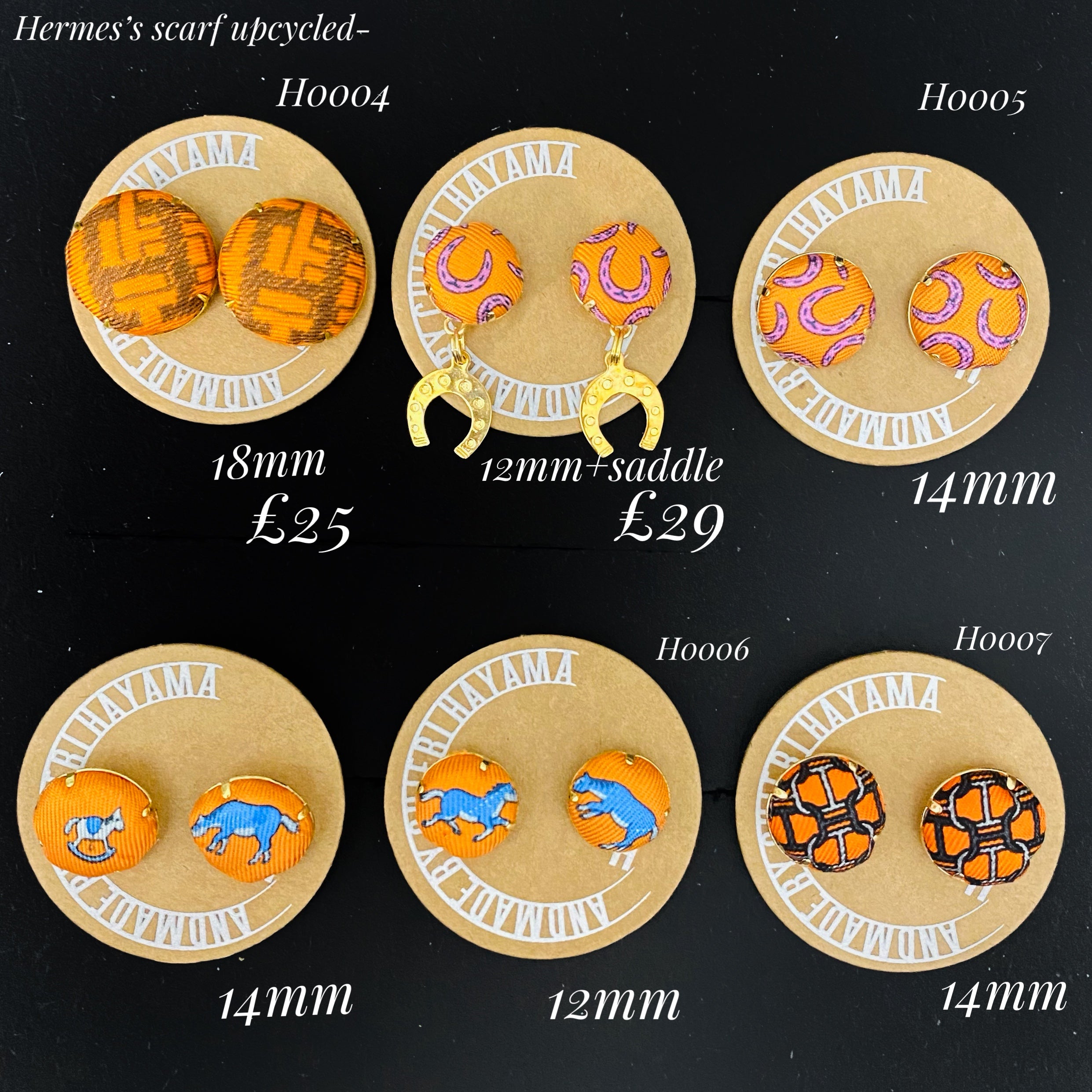 H-H earring – handmade by chieri hayama