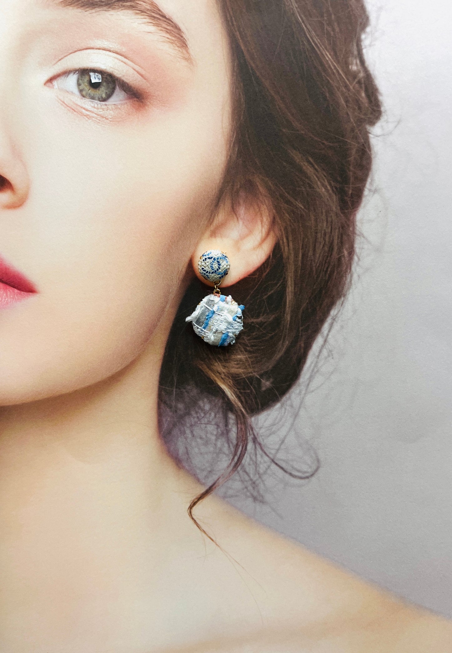 CC- Frozen CC monogram-CC012 + Linton Tweeds -earring