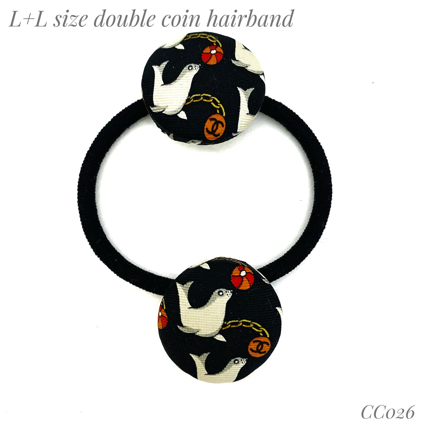 CC-Sea Lion with red CC logo Ball - CC026- Hairband/ earring/