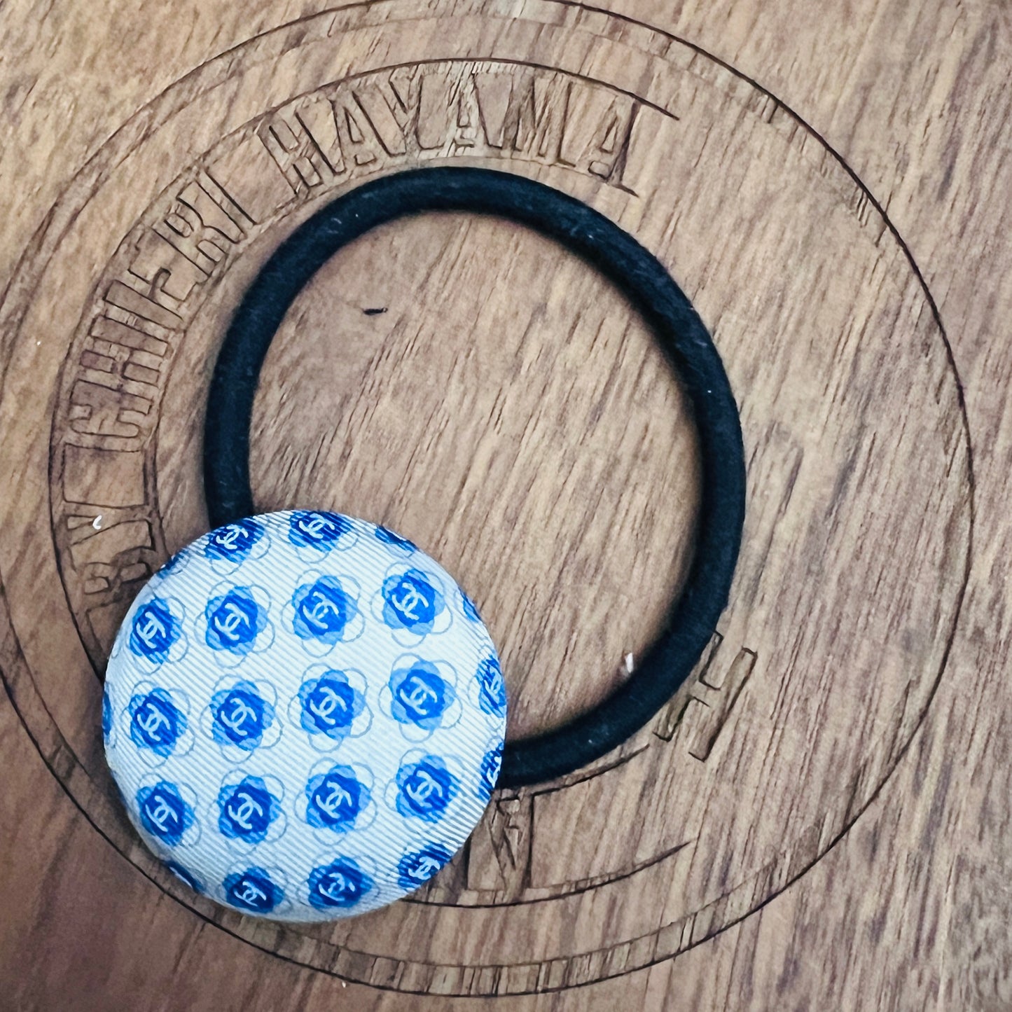 CC- Haze with Cope and Astral Blue Camellias- CC001- Hairband