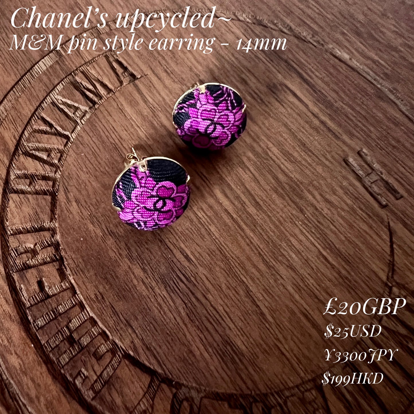 CC- CC0063- Valentine Camellias in the dark- earring