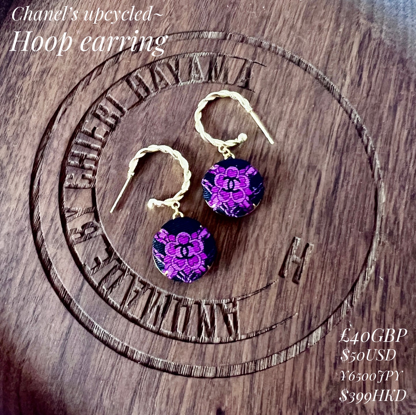 CC- CC0063- Valentine Camellias in the dark- earring