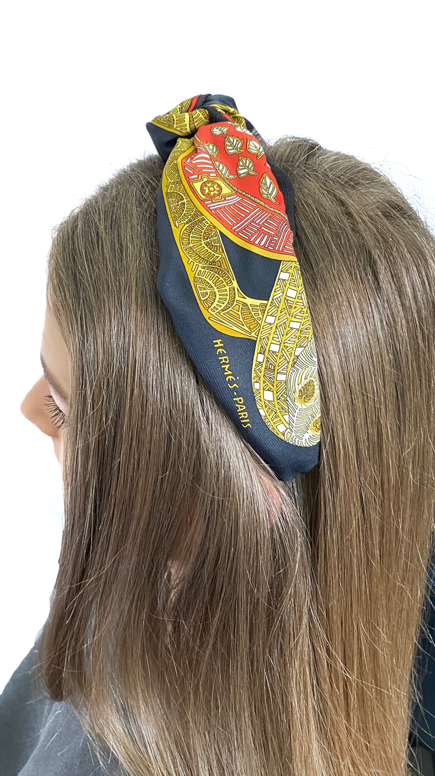 H-H Classic Vintage Pattern Black/Gold/Red - Headband