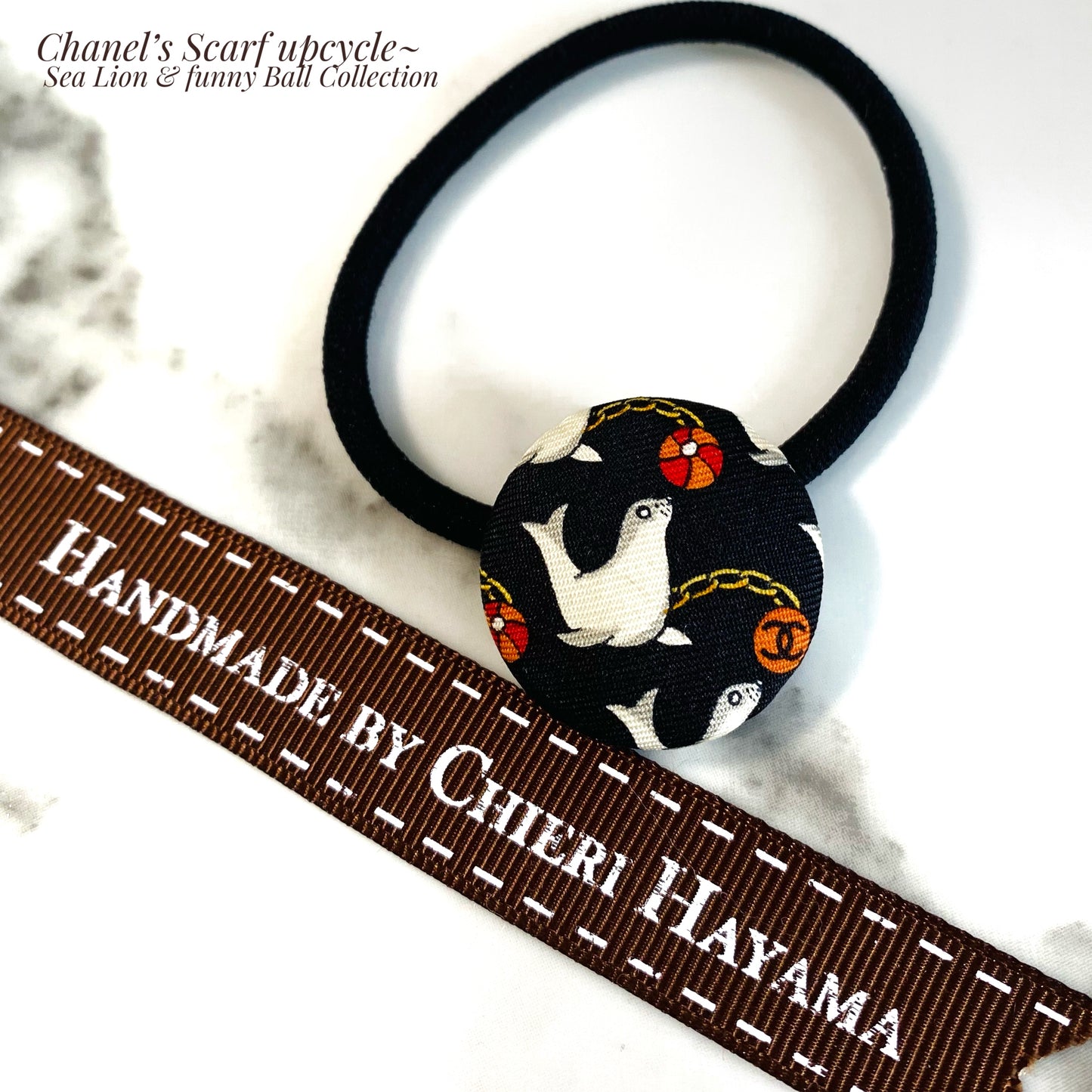 CC-Sea Lion with red CC logo Ball - CC026- Hairband/ earring/