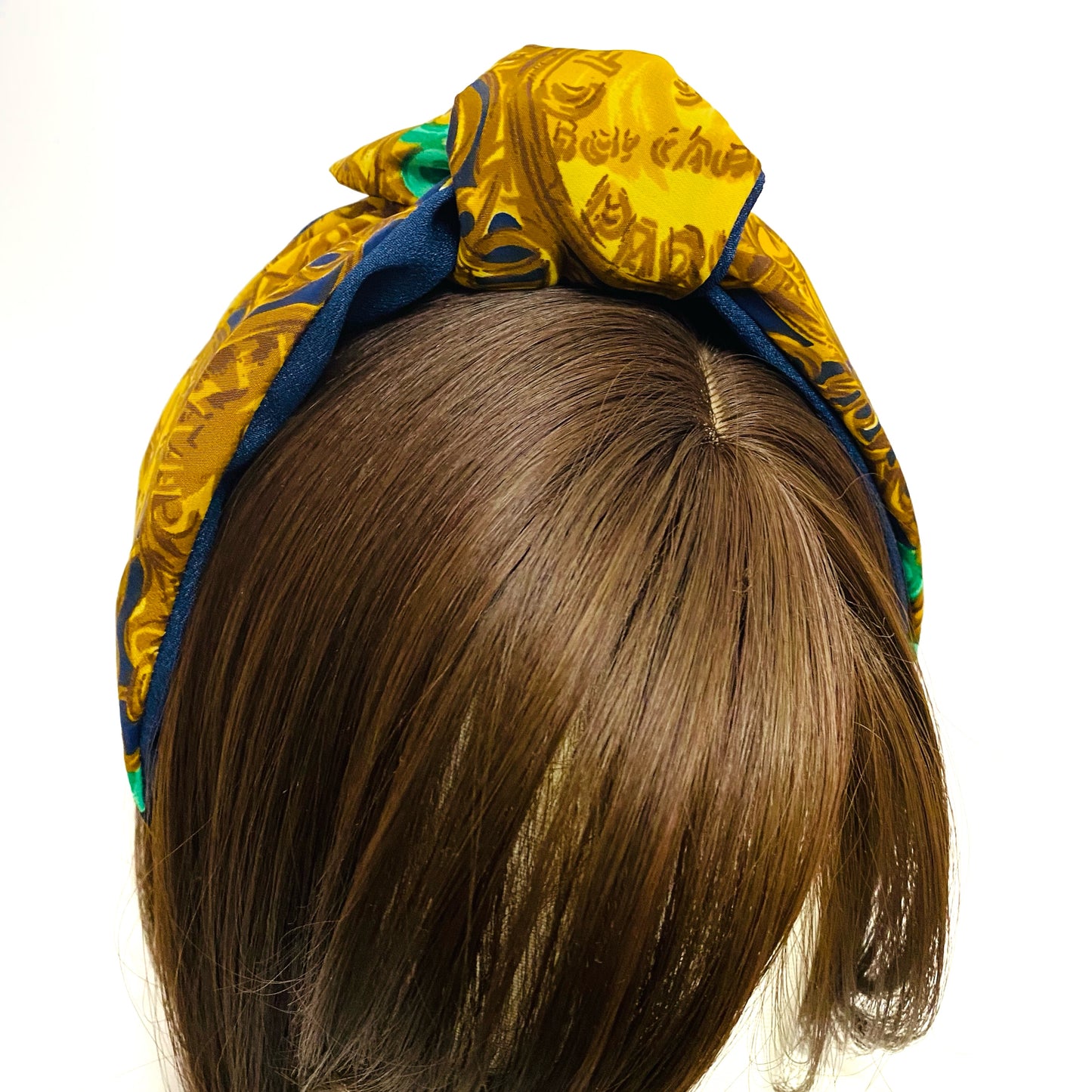 CC- Gold coin & Royal Blue- CC0051 - Headband / hairband