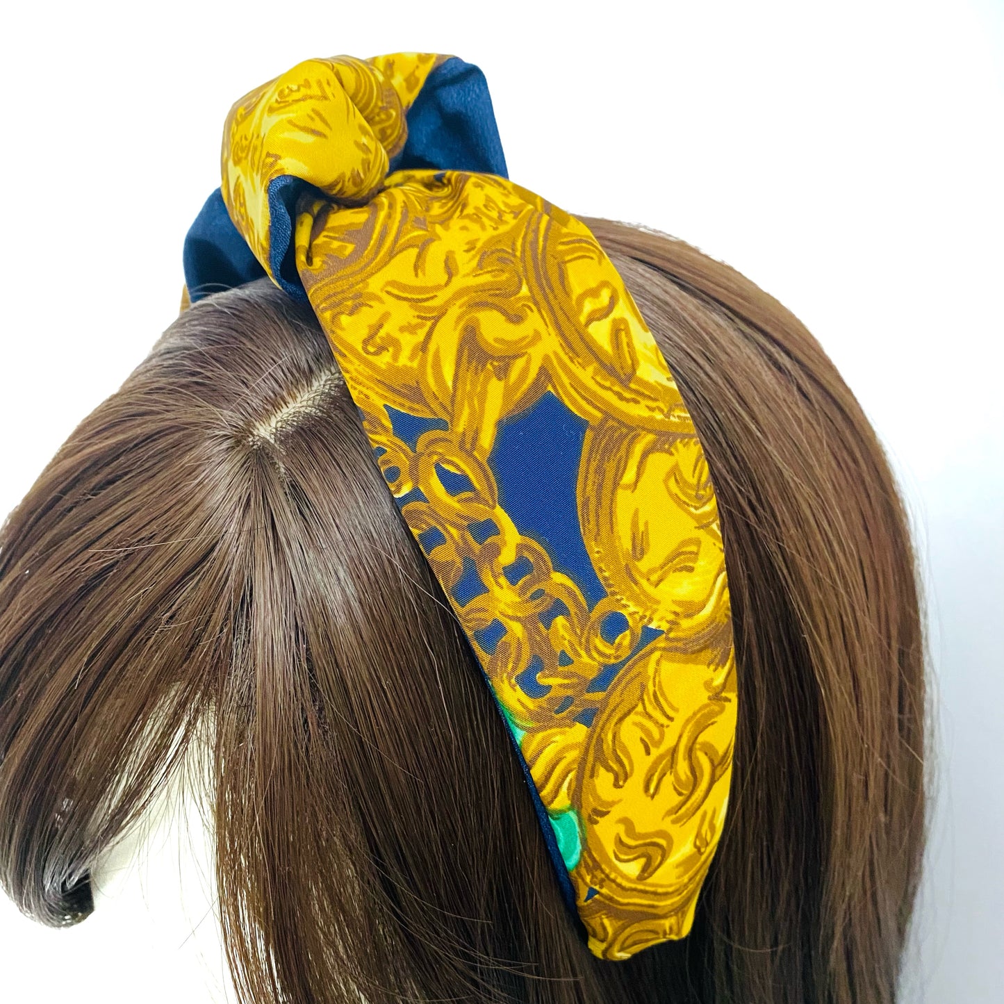 CC- Gold coin & Royal Blue- CC0051 - Headband / hairband