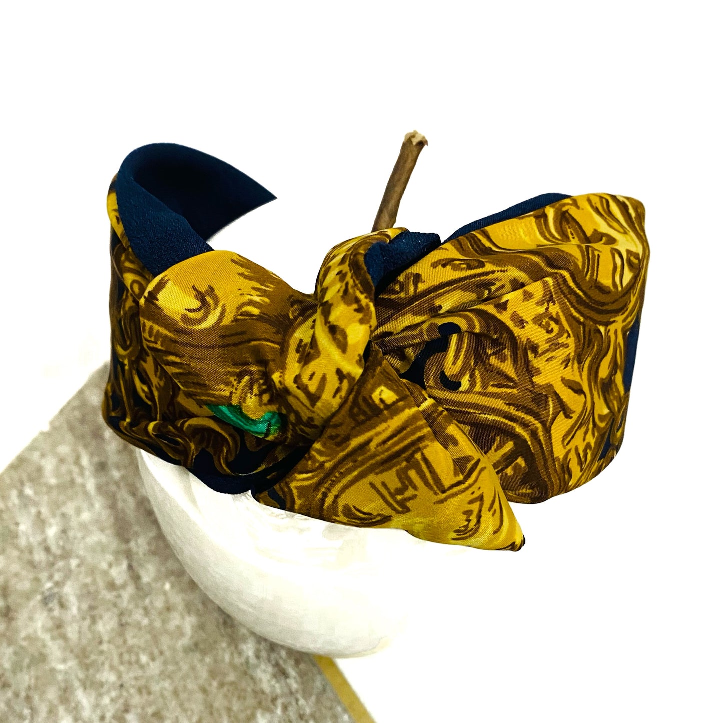 CC- Gold coin & Royal Blue- CC0051 - Headband / hairband