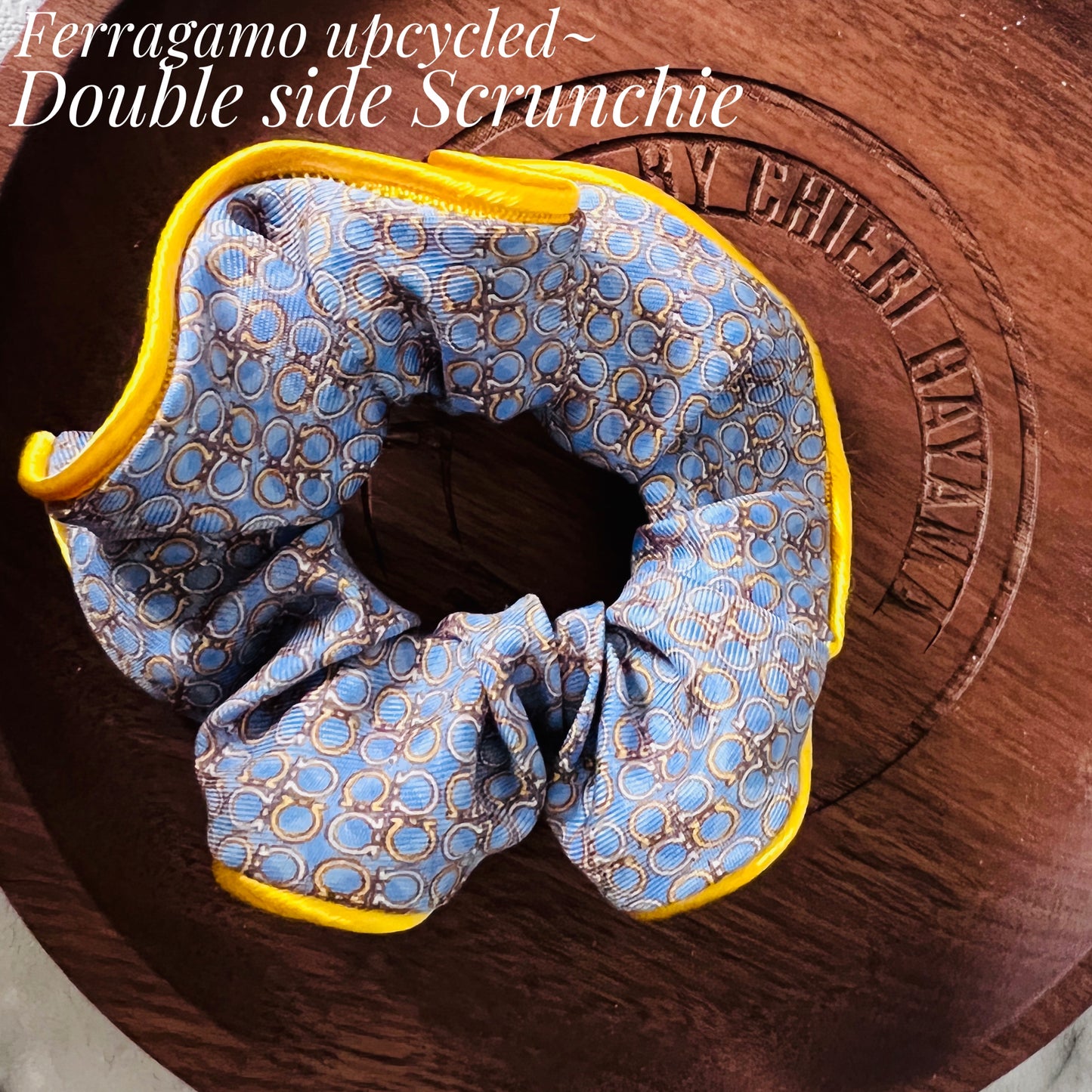 SF- Evening Blue & sunshine yellow SF0009/ scrunchie