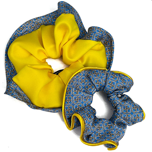 SF- Evening Blue & sunshine yellow SF0009/ scrunchie