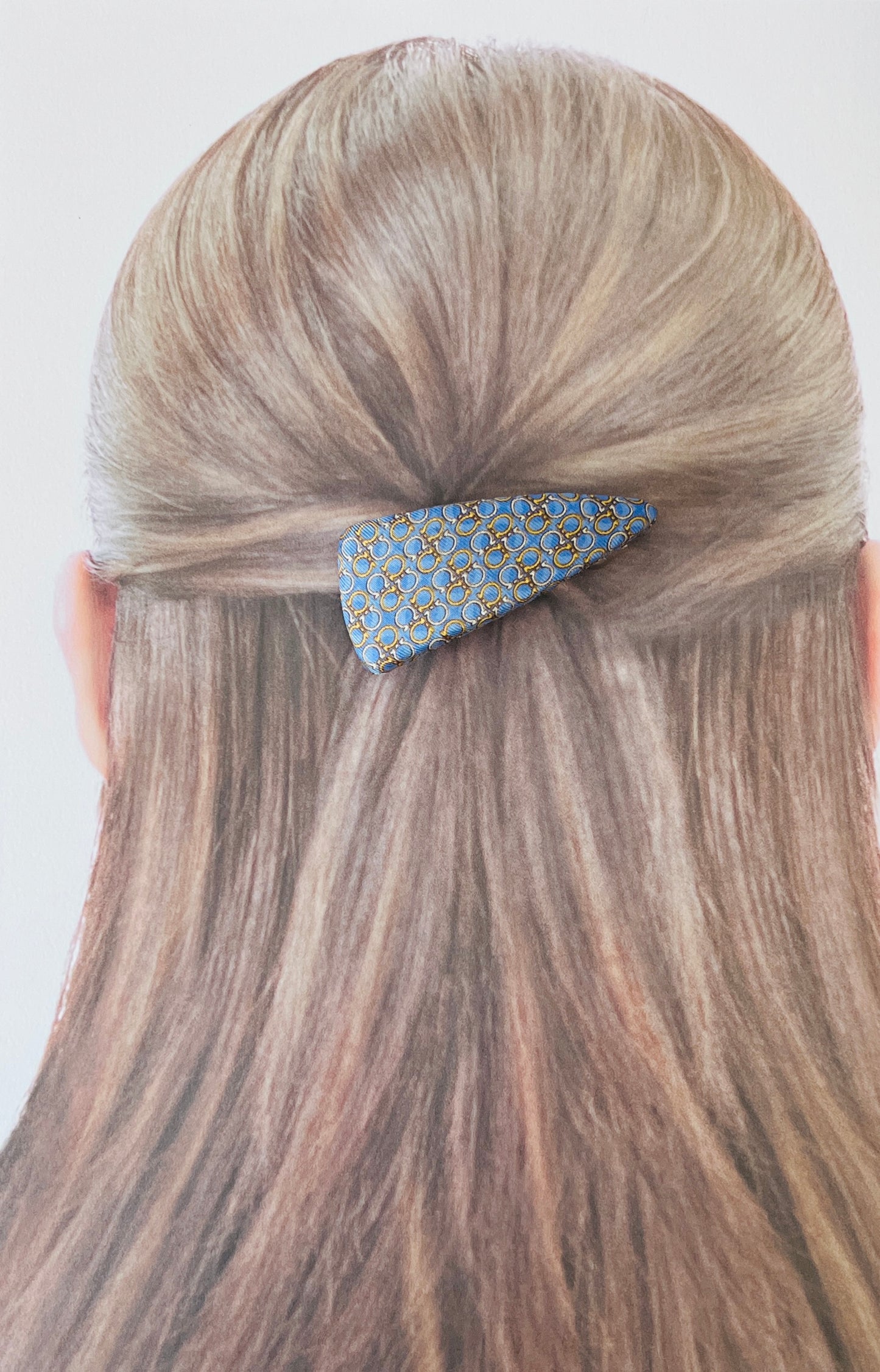 SF- Evening Blue & sunshine yellow SF0009/ Triangle Hairclip